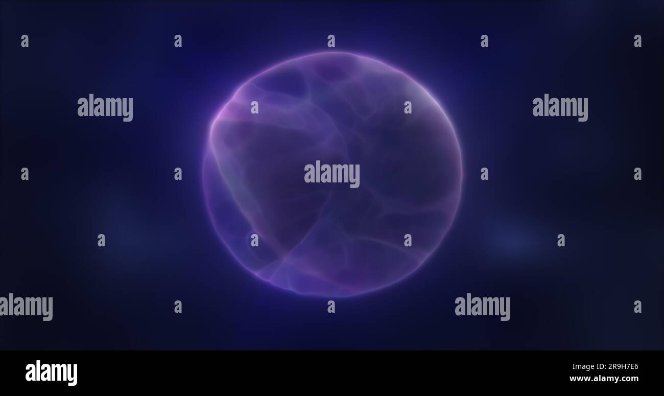 Abstract blue energy sphere round glowing magical digital futuristic ...