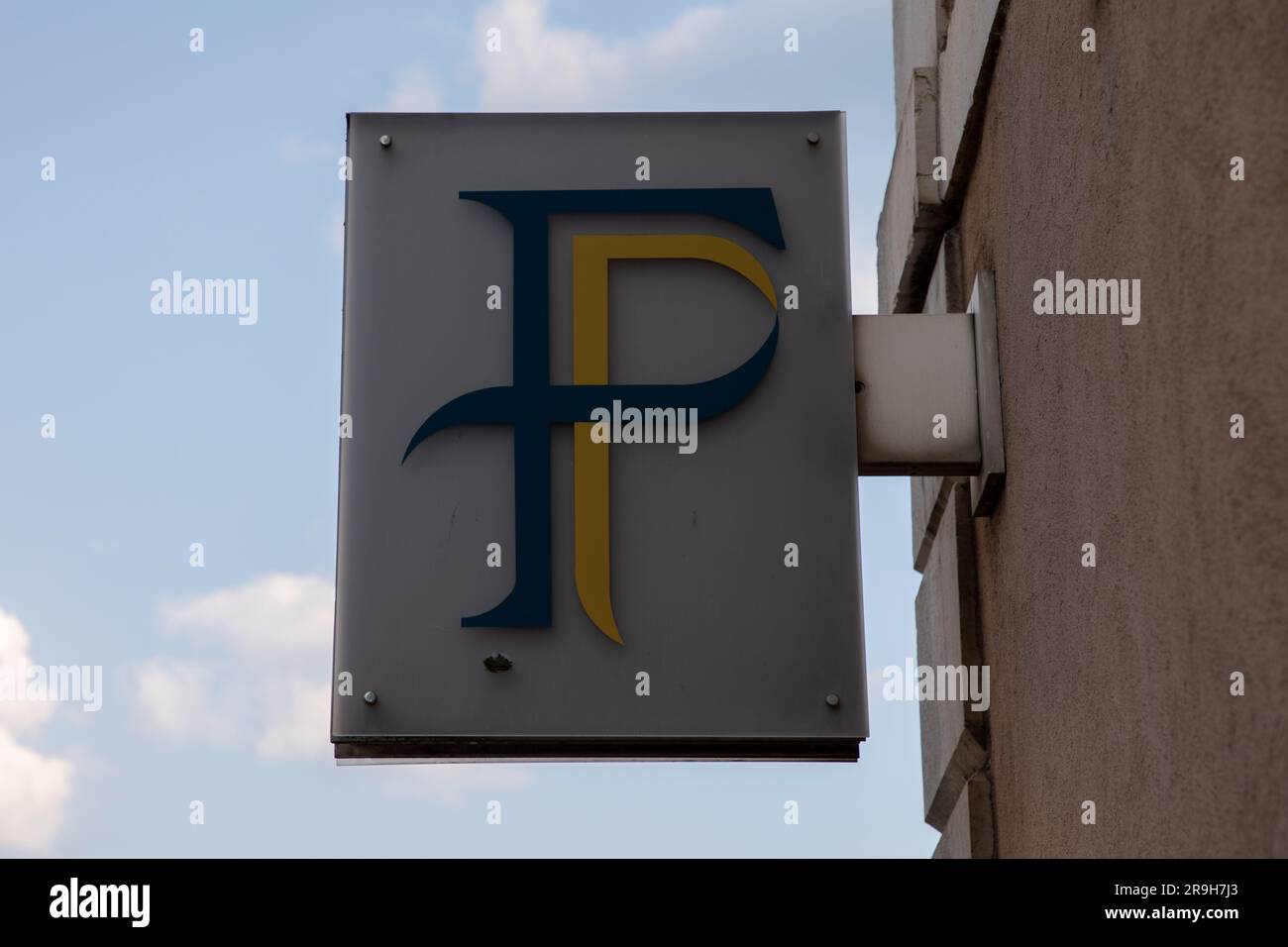 annecy , France - 06 16 2023 : finances publiques text brand of French public finances logo sign on entrance facade office building Stock Photo