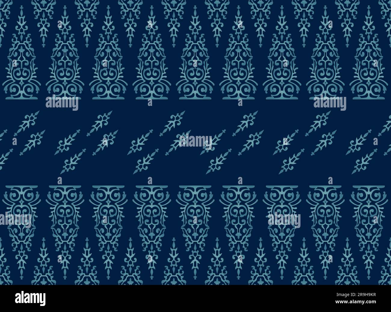 traditional songket or ulos or batik textile texture background vector or illustration from indonesia, sumatra island or medan batak or malay malaysia Stock Vector