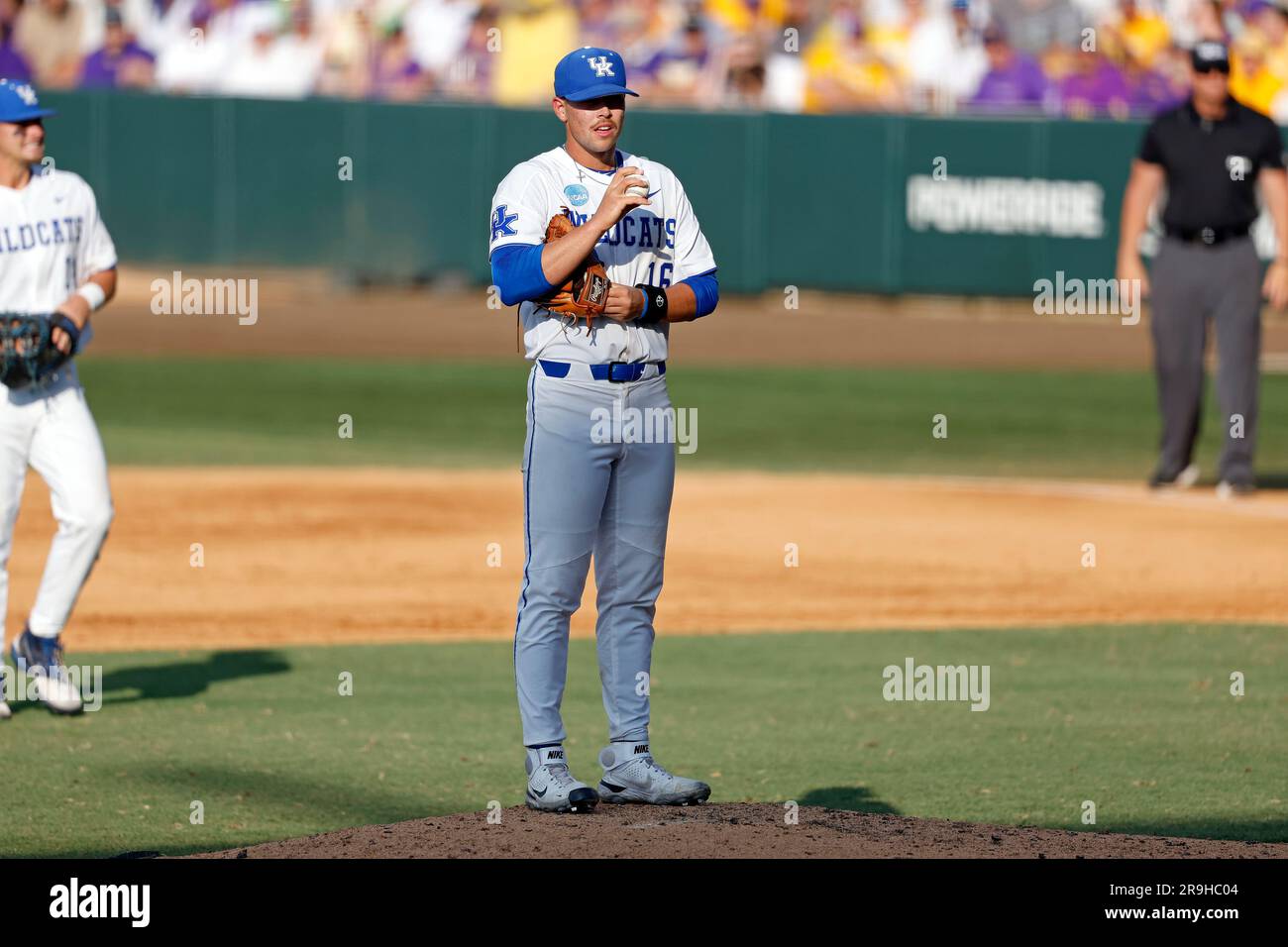 Kentucky pitcher Austin Strickland (16) during an NCAA college baseball tournament super