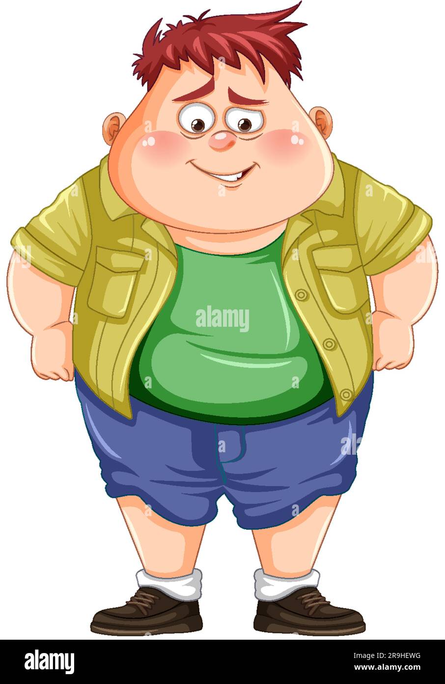 Fat boy cartoon character illustration Stock Vector Image & Art - Alamy