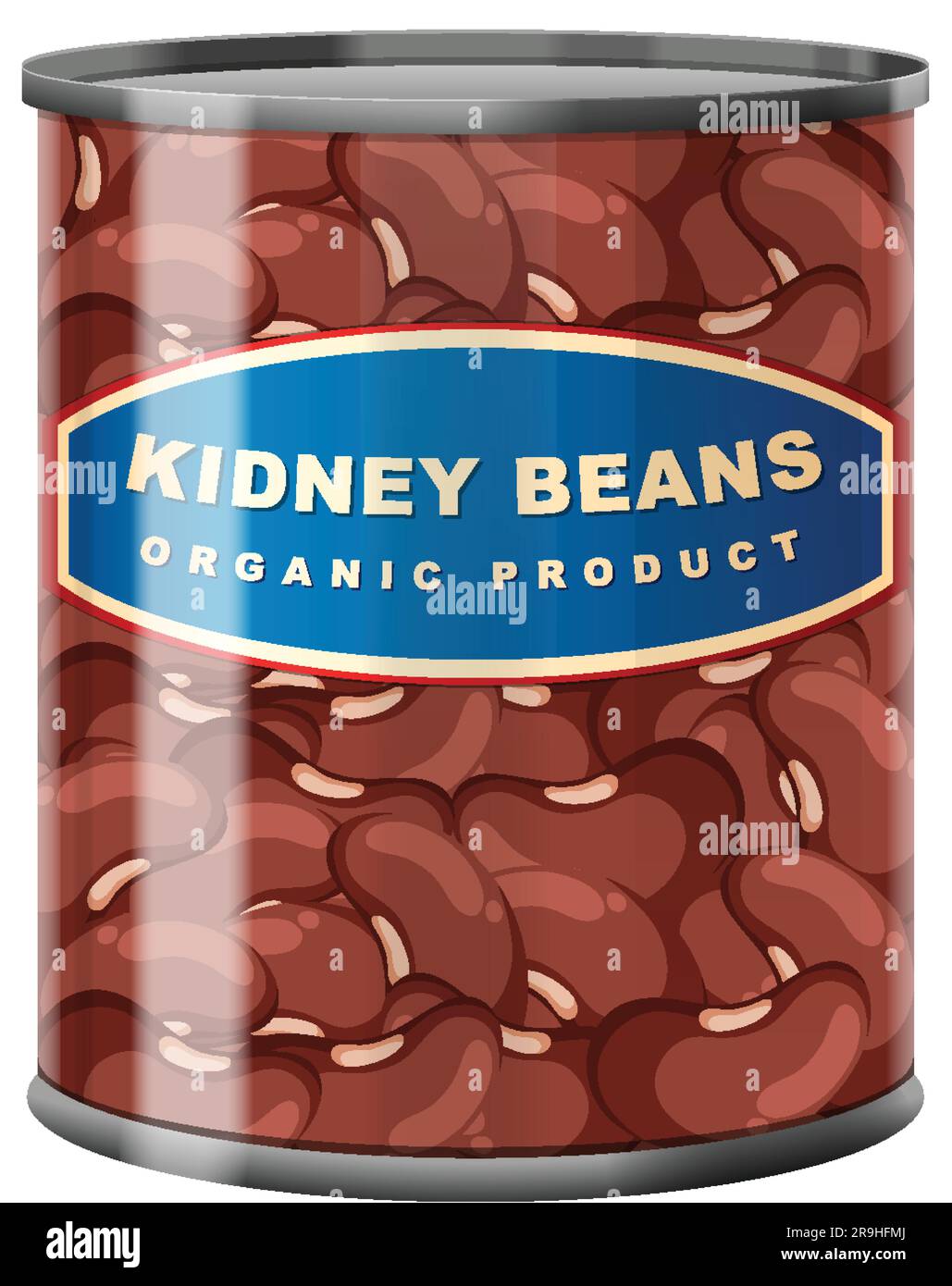 Kidney Beans Organic Product Food Can illustration Stock Vector Image