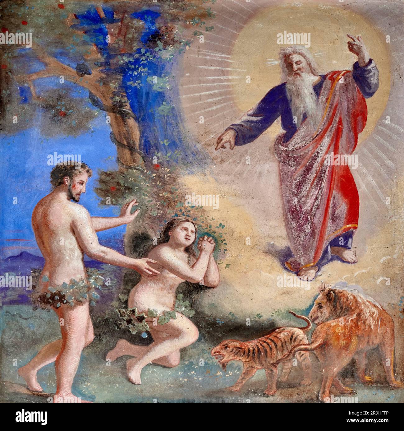FADEDA 2 statuette Adamo ed Eva/altezza: 9 cm/dipinti a mano/dettagliati per presepe – Decorazione per tavolo di Natale accessori presepe