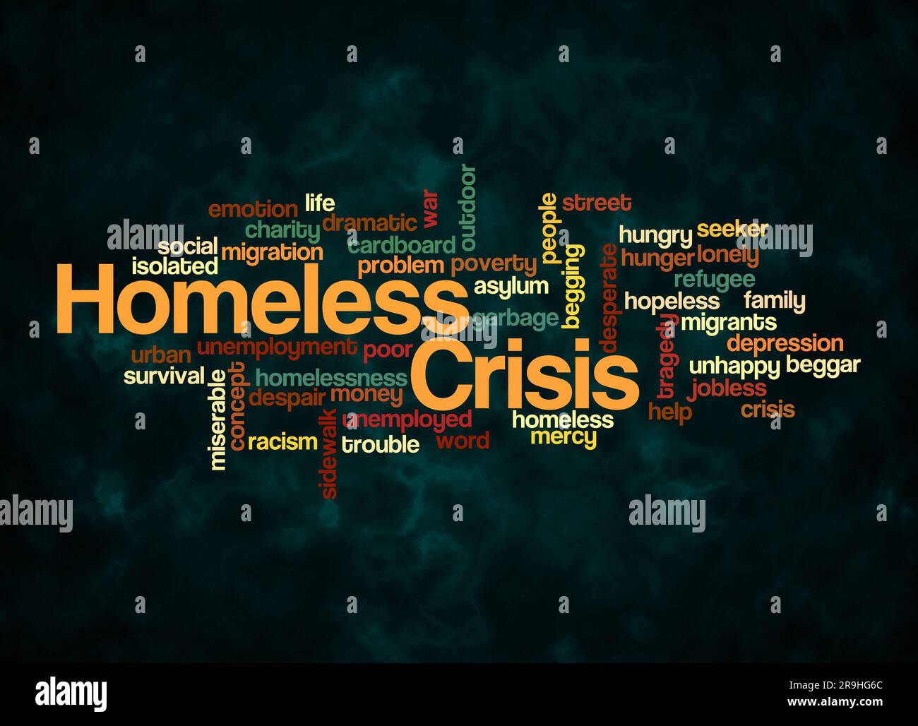 Word Cloud with HOMELESS CRISIS concept create with text only Stock ...