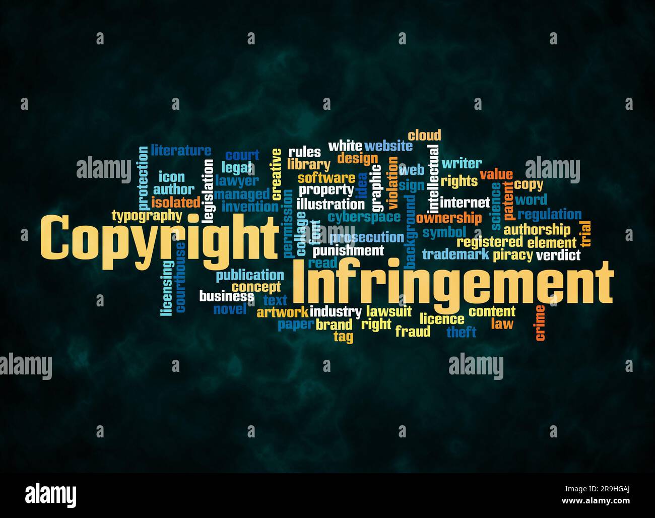 Word Cloud with COPYRIGHT INFRINGEMENT concept create with text only ...