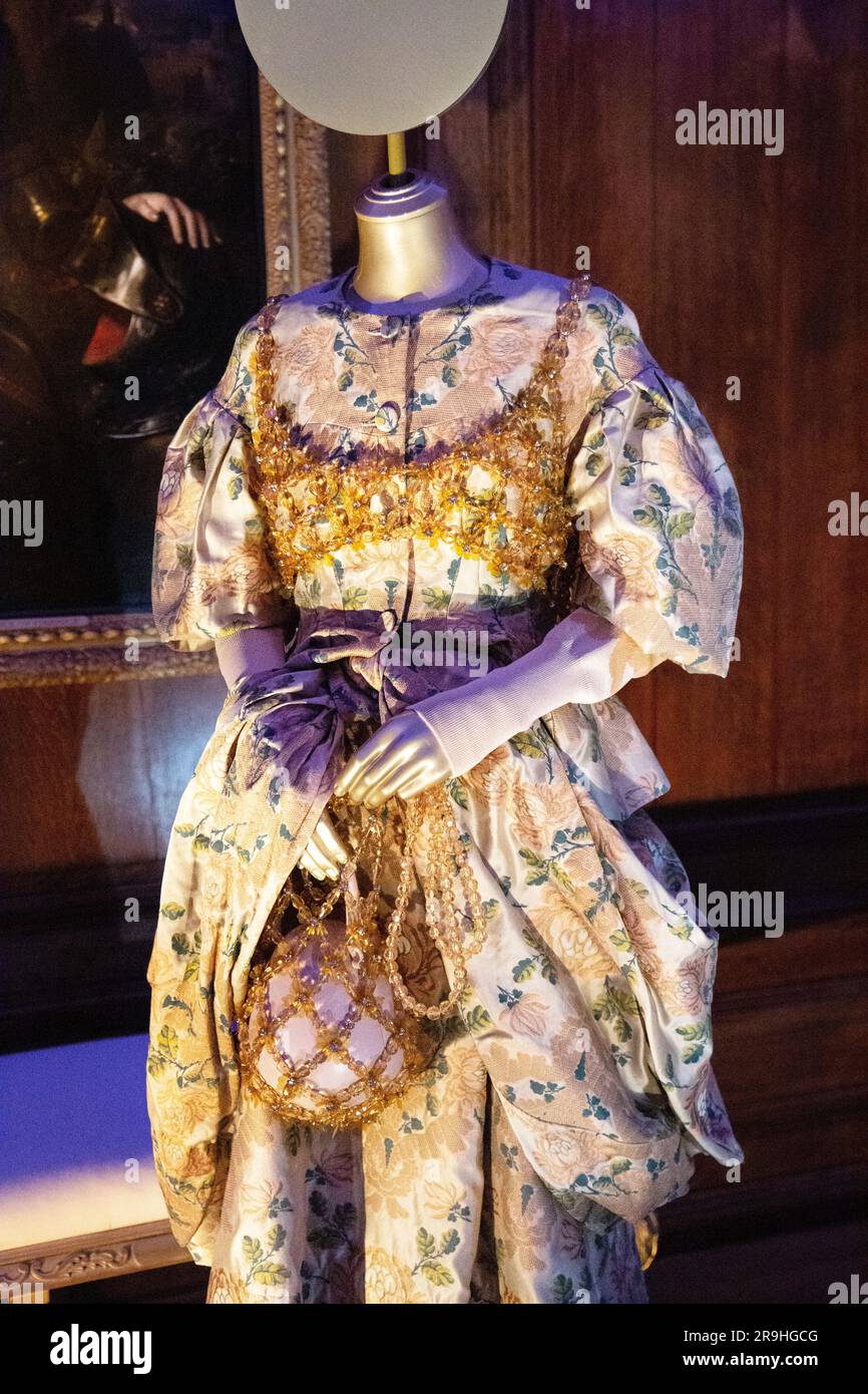 Simone Rocha S/S 2021 Ready To Wear dress,Crown to Couture exhibition 2023, Kensington Palace, London, UK Stock Photo