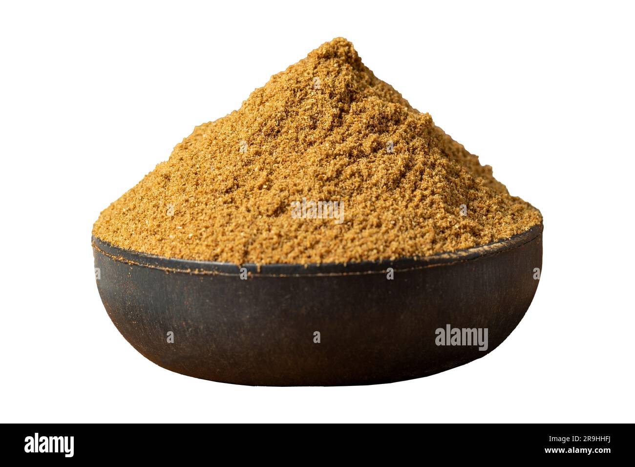 Powdered cumin spice. Cumin spice in bowl isolated on white background