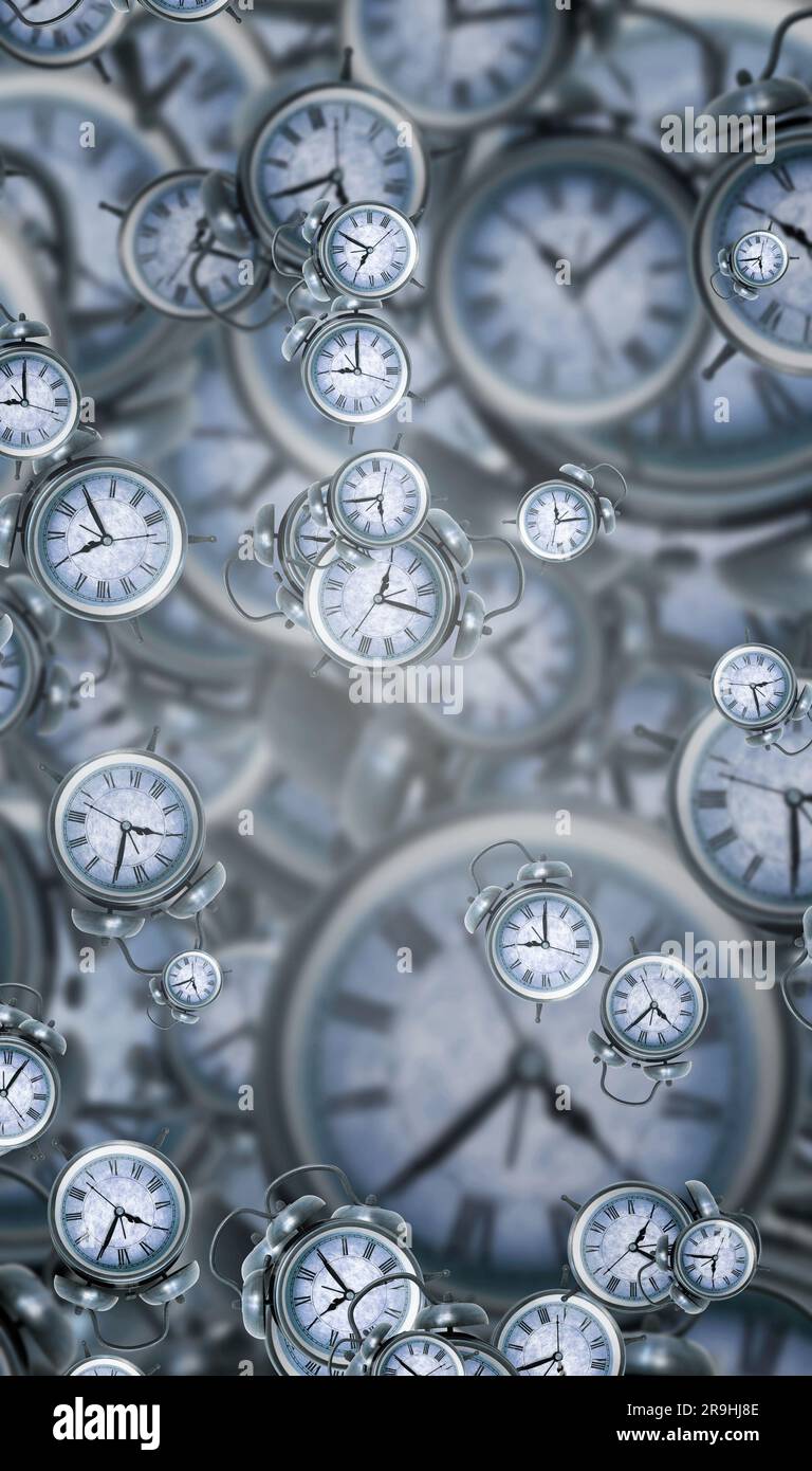 Large set of vintage clock faces. Texture of time, Elegant collection