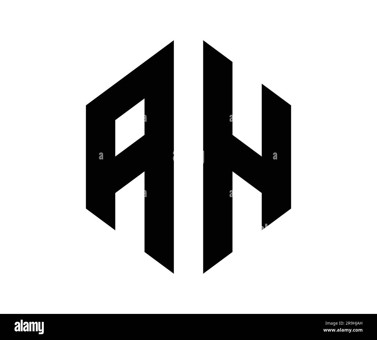 AH letter logo design vector template Stock Vector