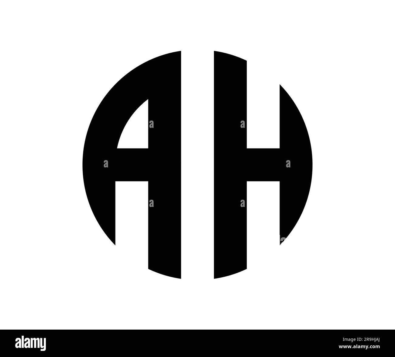 AH letter logo design vector template Stock Vector