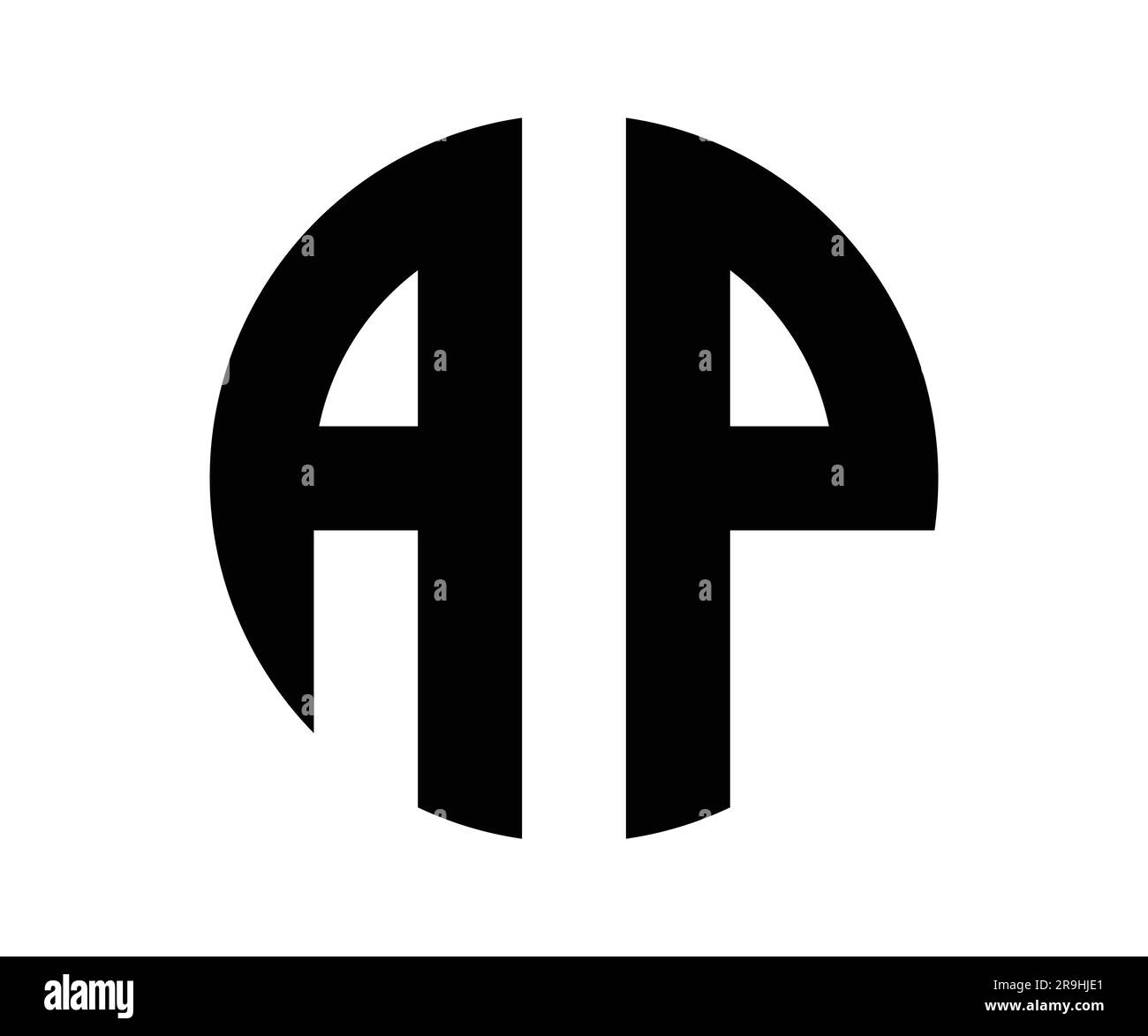 AP letter logo design vector template Stock Vector