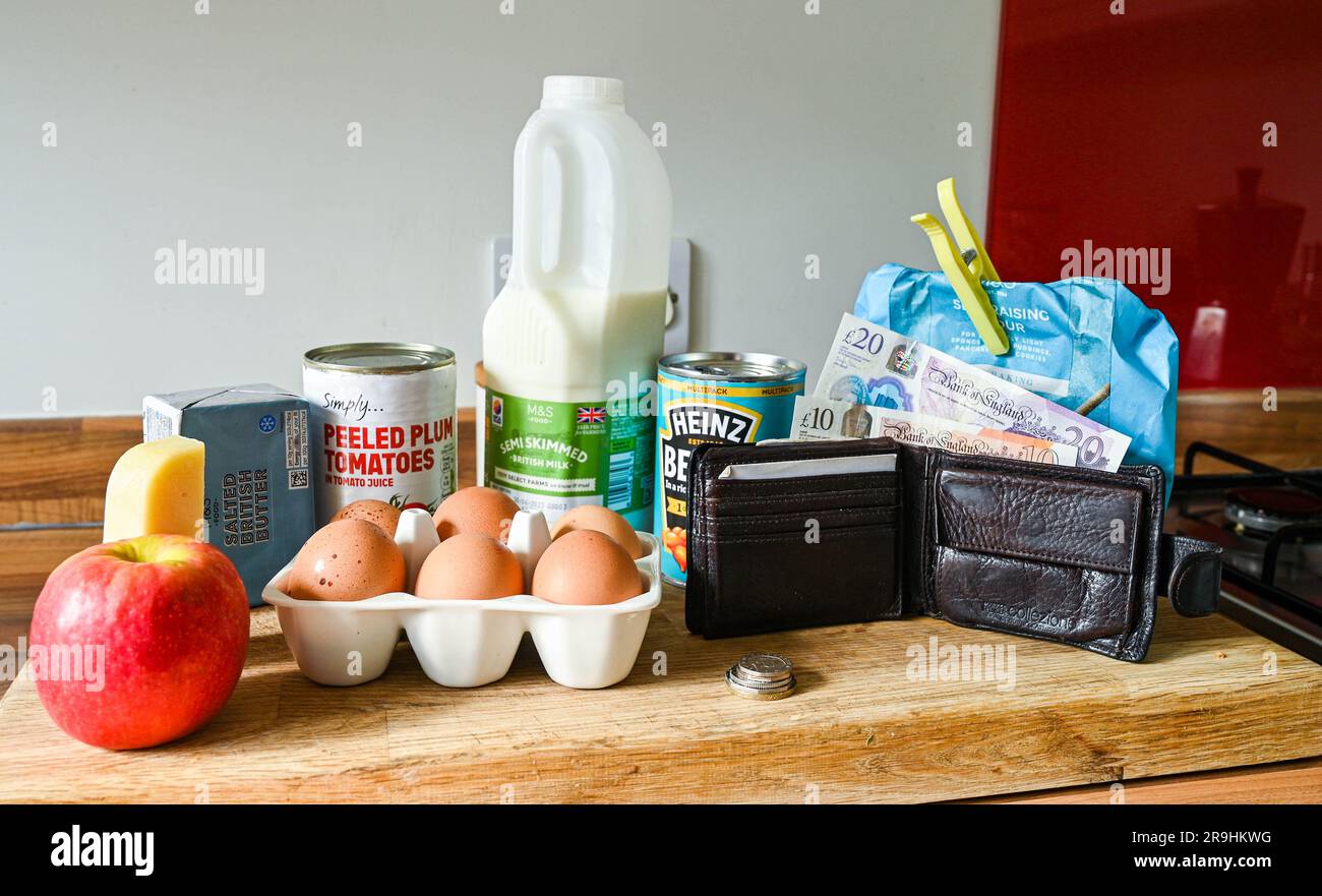 Cost of Living Food Items for typical UK household including Heinz