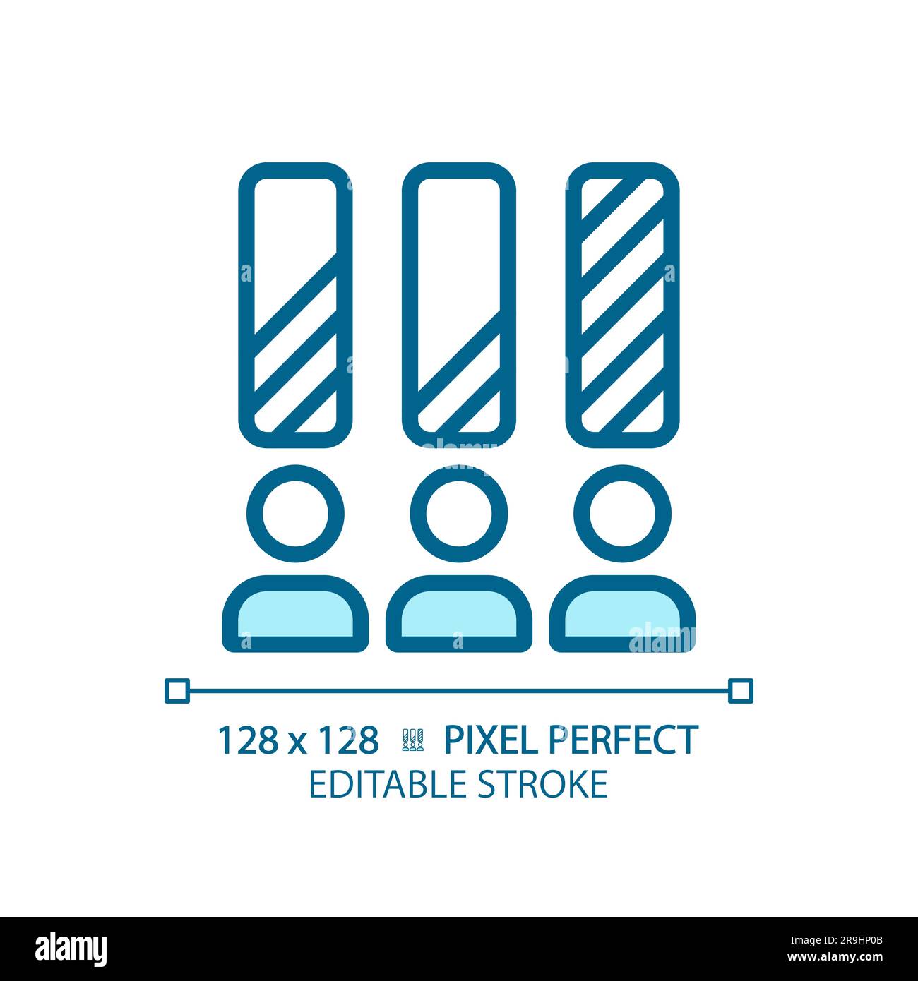Editable pixel perfect blue candidate ranking Stock Vector