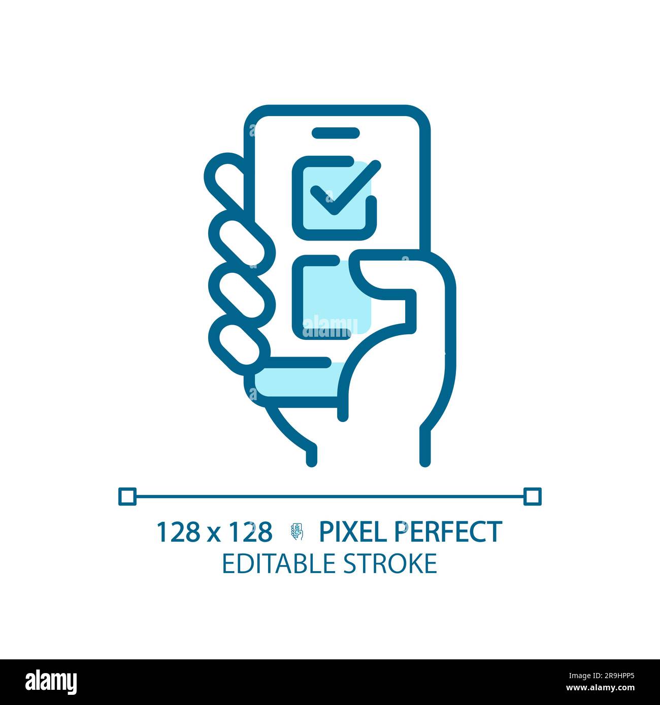 Editable pixel perfect icon of voting on smartphone Stock Vector Image ...