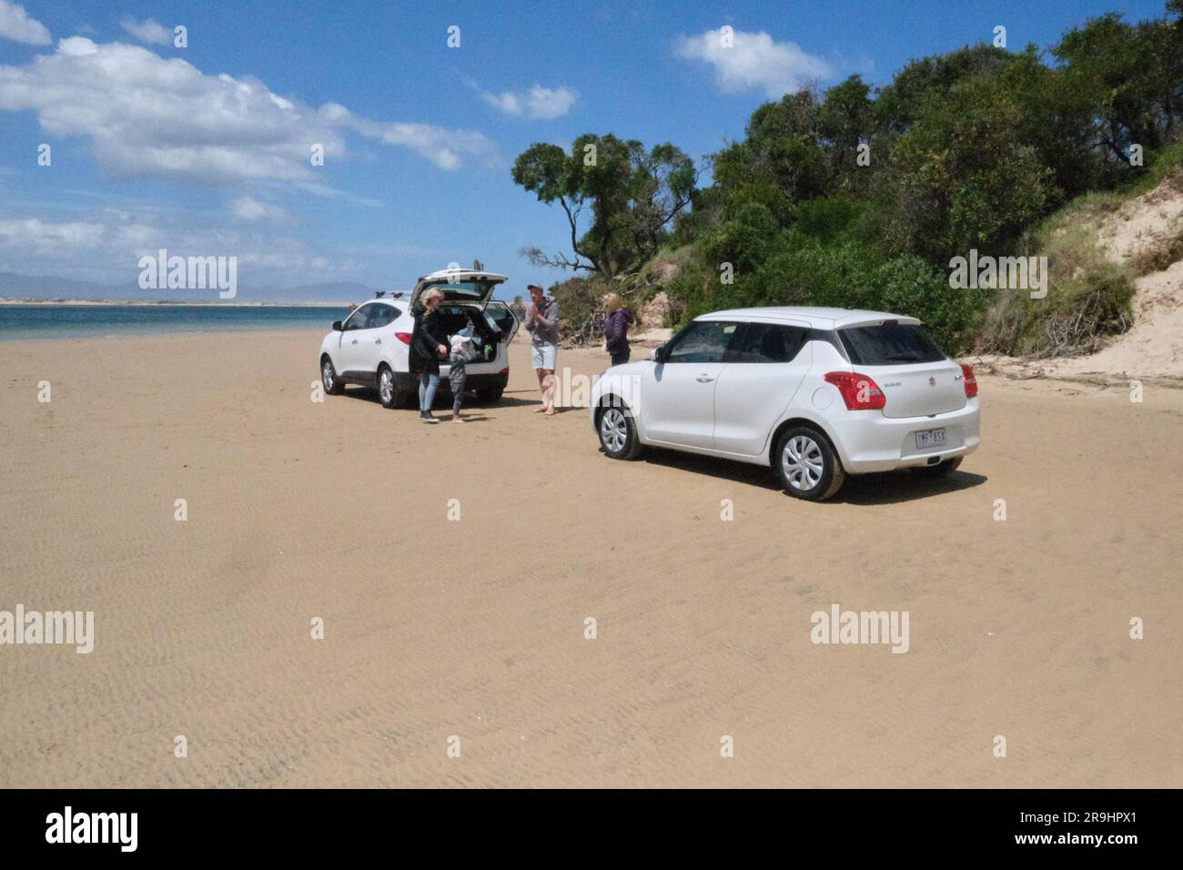 Cars on beach Stock Photo Alamy