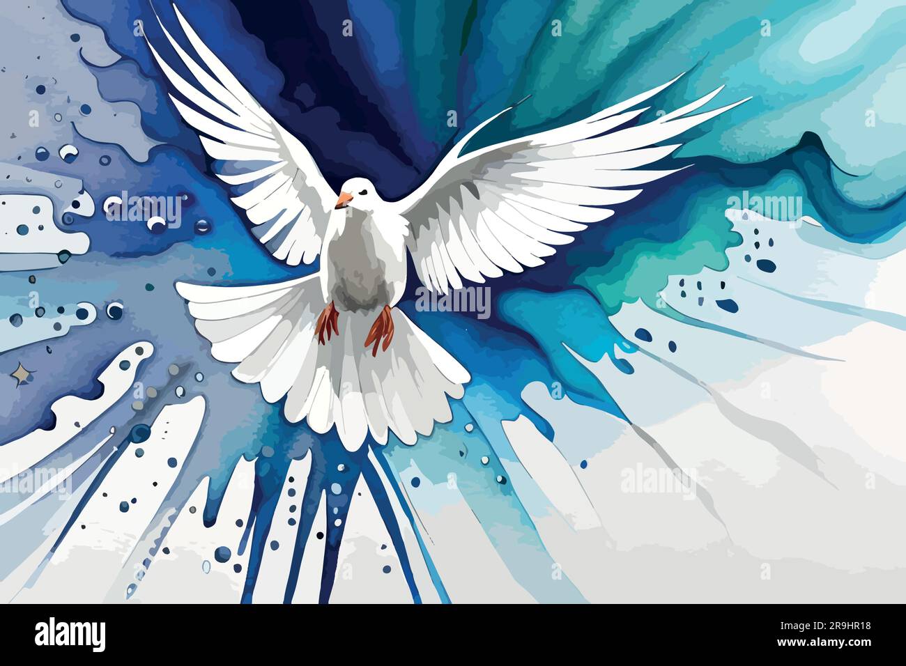 dove watercolor art and illustration Stock Vector Image & Art - Alamy