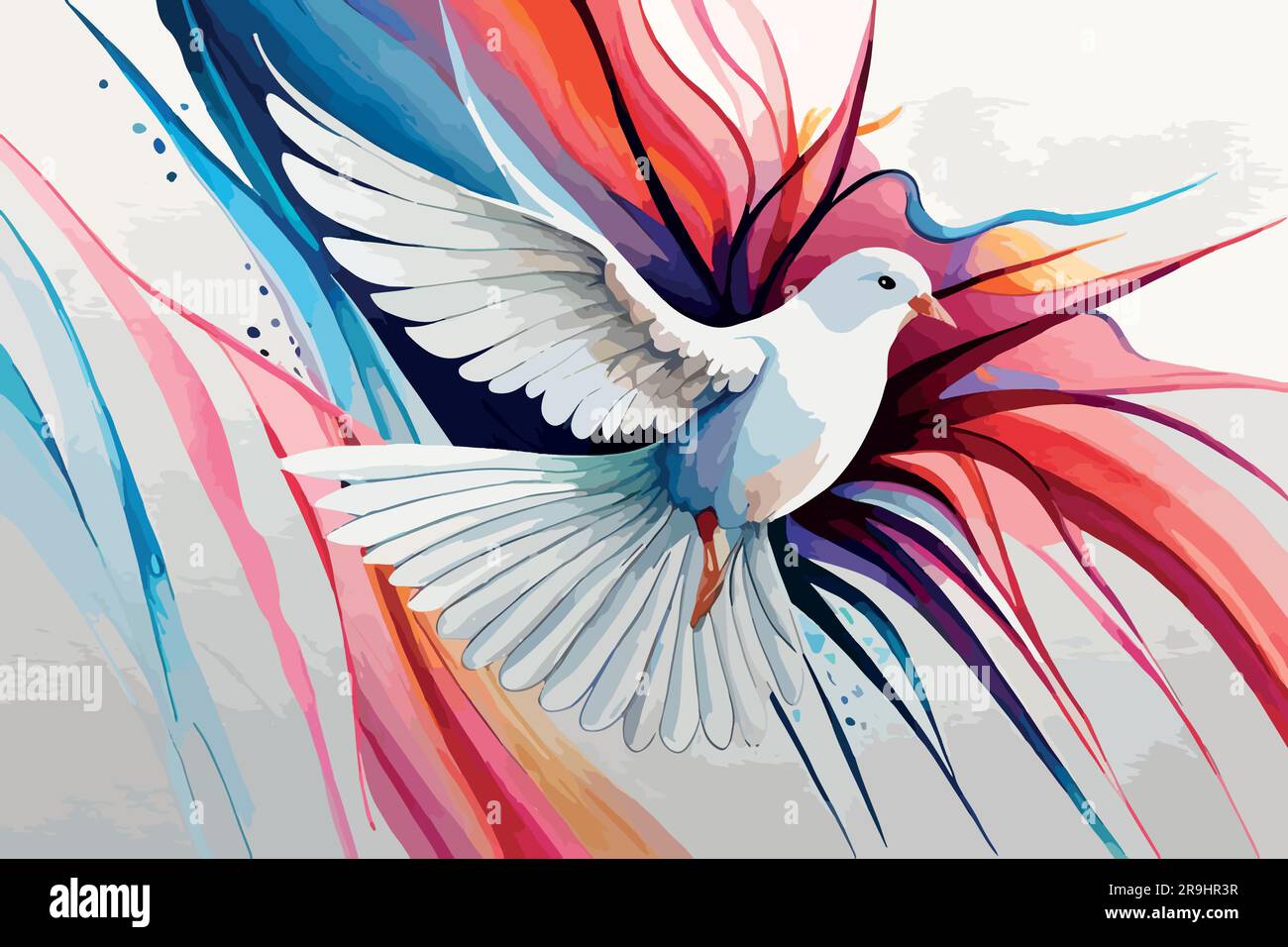 dove watercolor art and illustration Stock Vector Image & Art - Alamy
