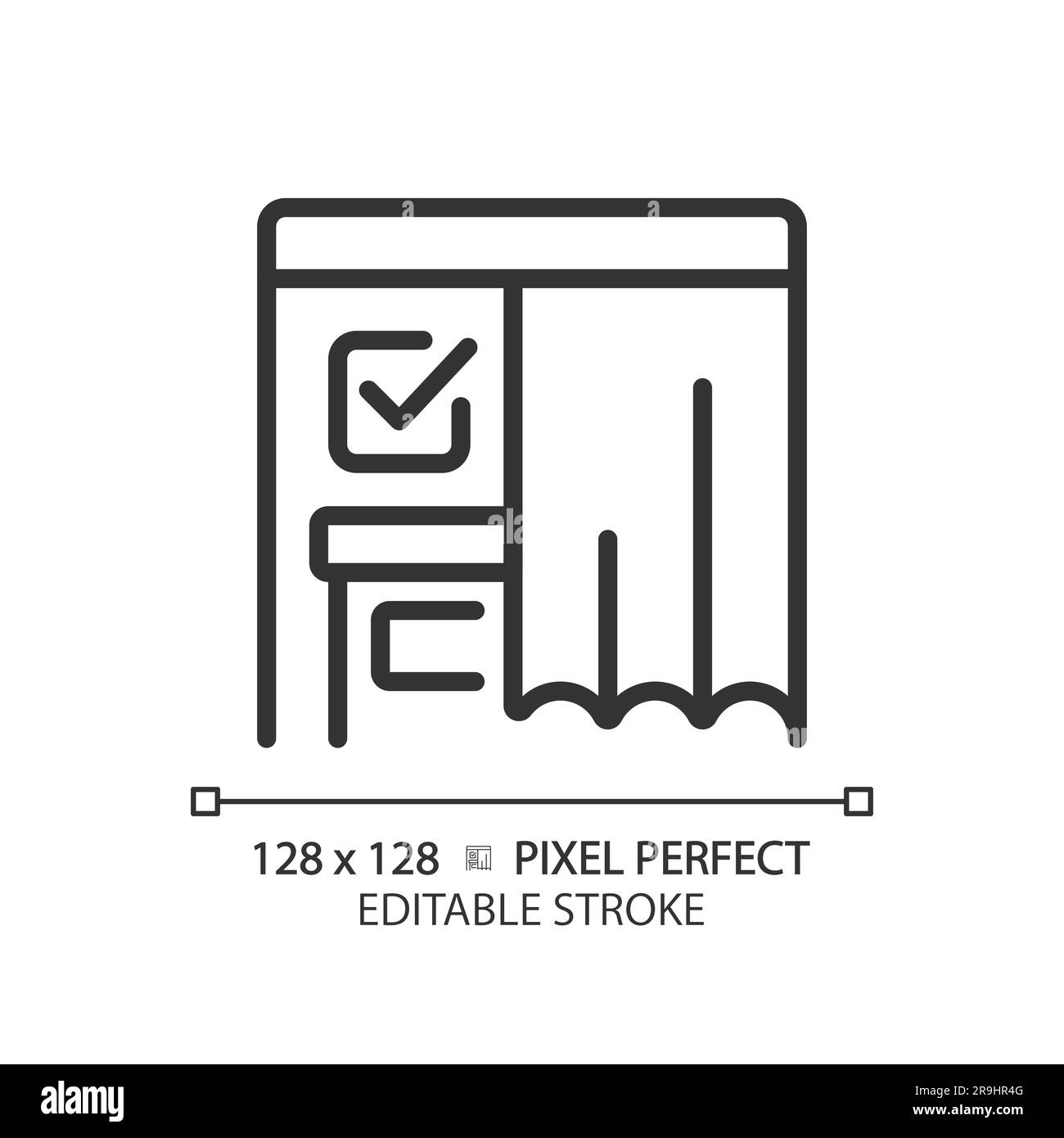 Editable pixel perfect voting booth thin line icon Stock Vector Image ...