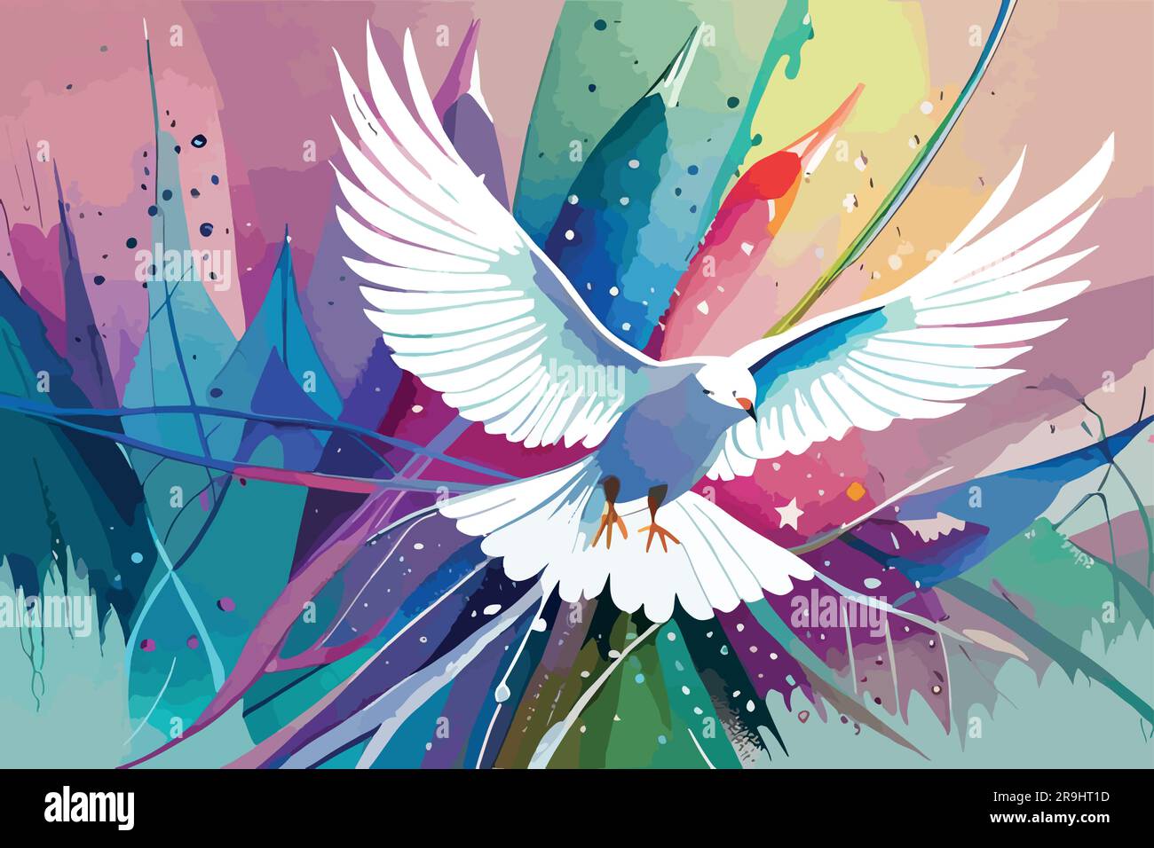 dove watercolor art and illustration Stock Vector Image & Art - Alamy