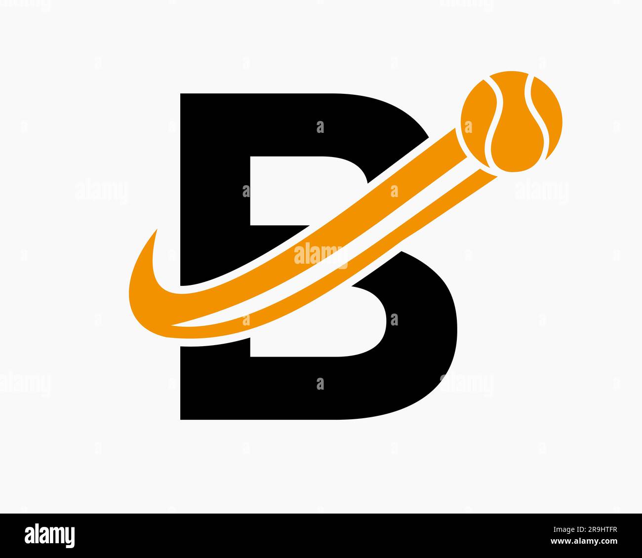 Letter B Tennis Club Logo Design Template. Tennis Sport Academy, Club Logo Stock Vector