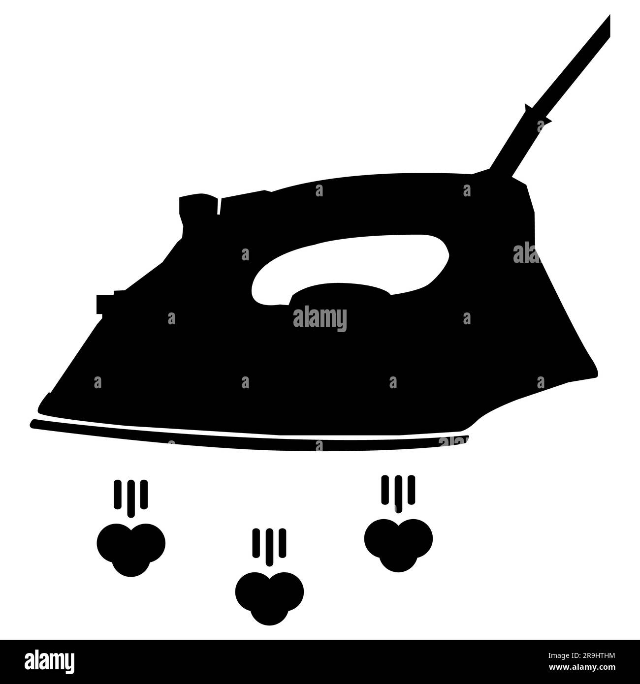 Steam iron icon. Dry and steam iron sign. Iron symbol. Laundry service