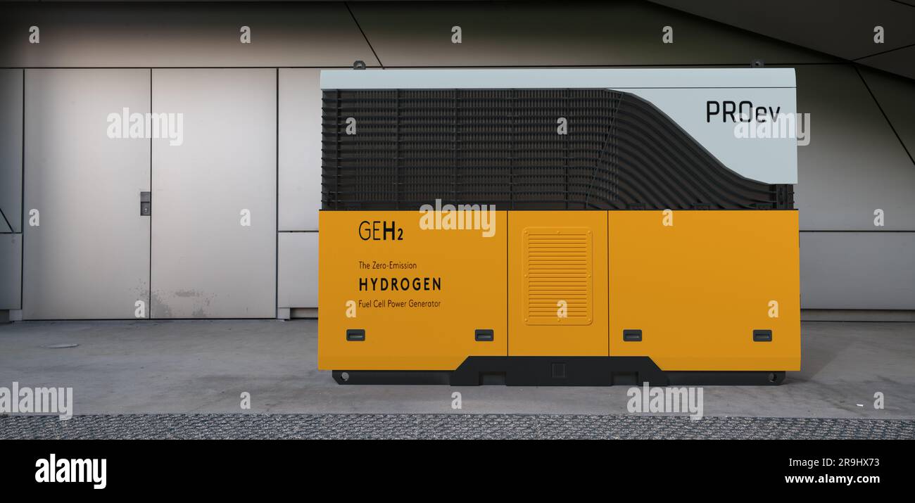 The Hydrogen fuel cell power generator Stock Photo Alamy