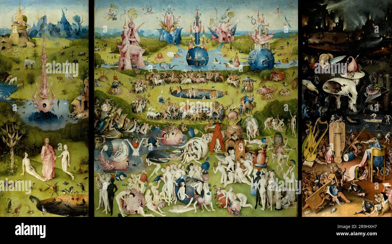 The garden of earthly delights by bosch hi-res stock photography