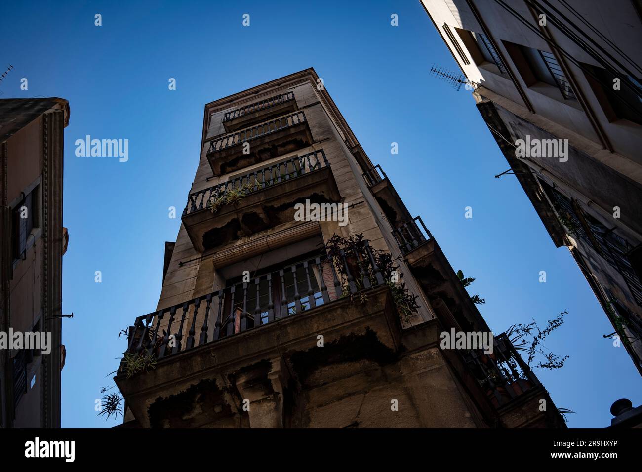 Building in the barri gotic Barcelona Stock Photo