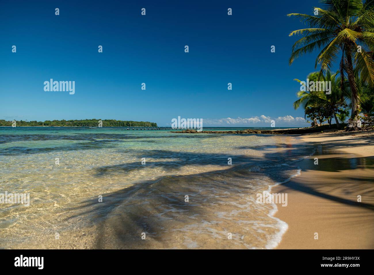Beach at  Boca del Drago, Bocas del Toro island, Panama - stock photo Stock Photo