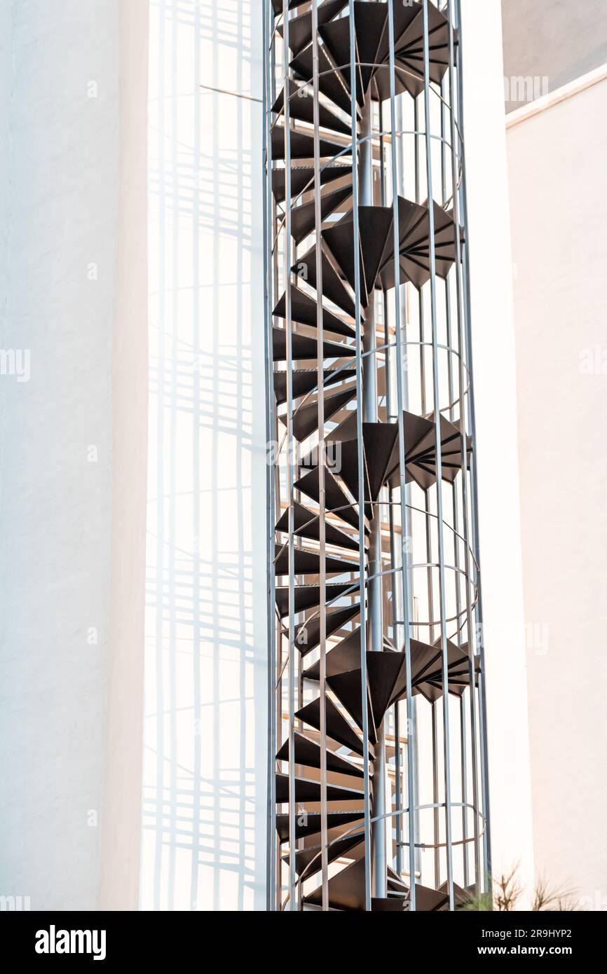 Emergency fire staircase at the residential building Stock Photo Alamy