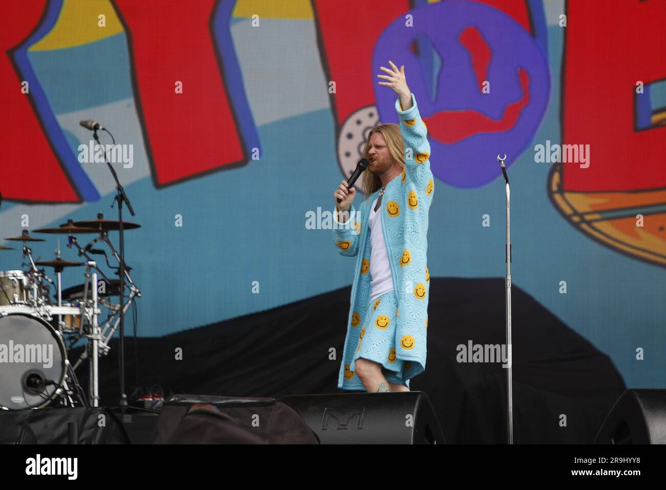 24th June 2023 London UK  Sam Ryder performs at Day Two of American Express Presents BST Hyde Park in London, United, Kingdom. Stock Photo