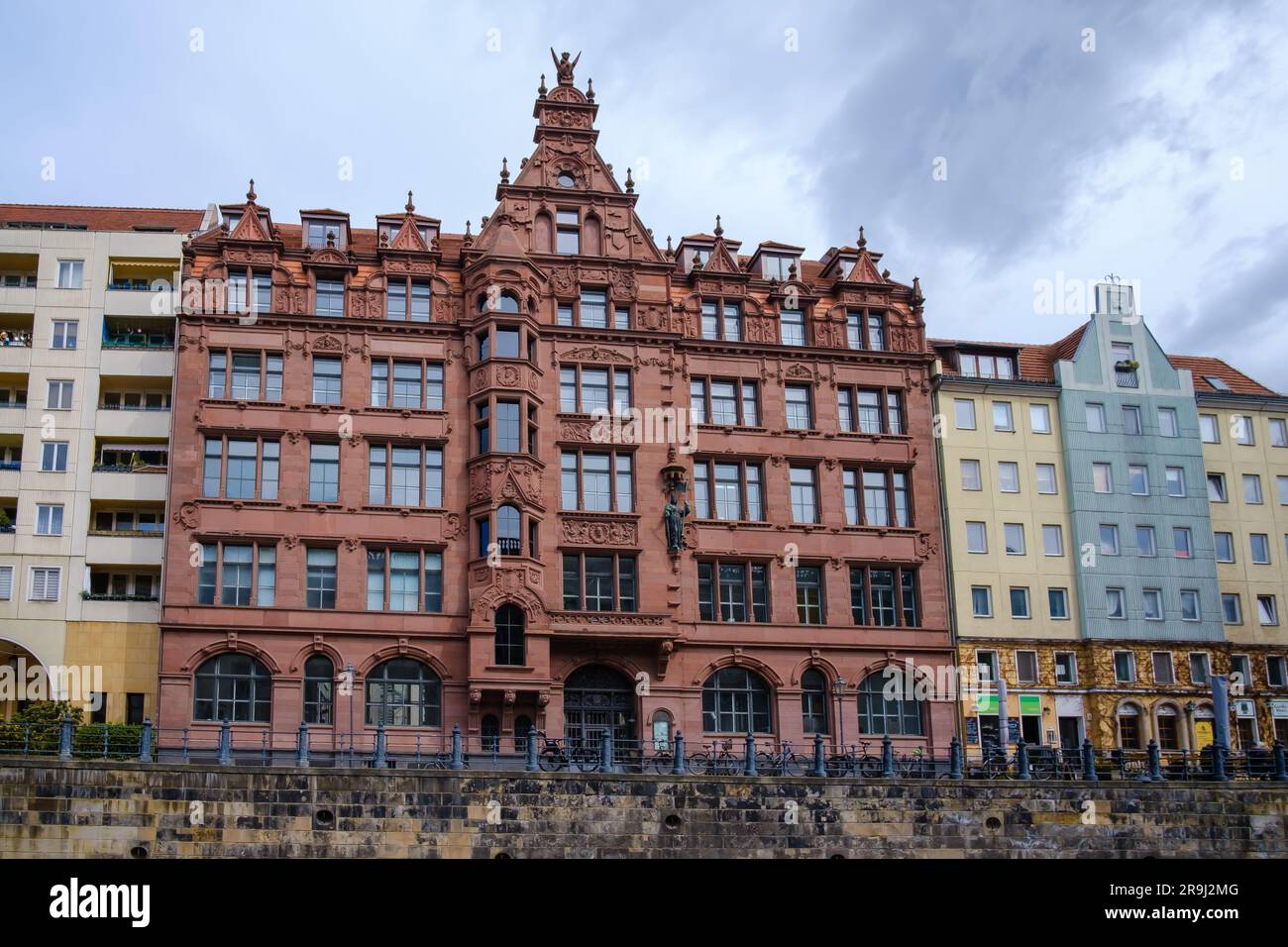 Berlin, Germany - April 19, 2023 : View of the old Kurfürstenhaus, the Electoral house next to the river Spree in Berlin Germany Stock Photo