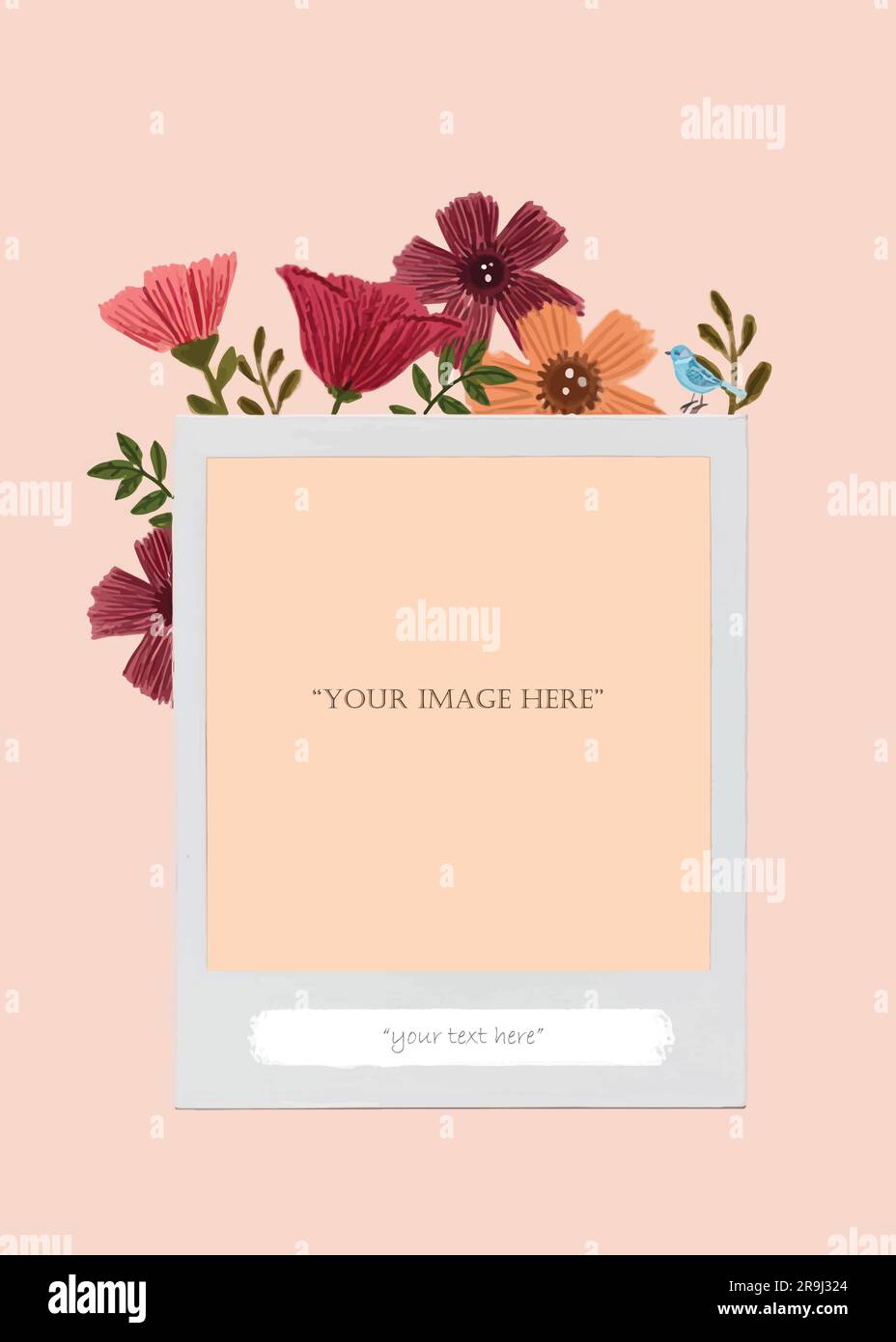 Blank collage photo frame. Vintage analog film frames vector aesthetic