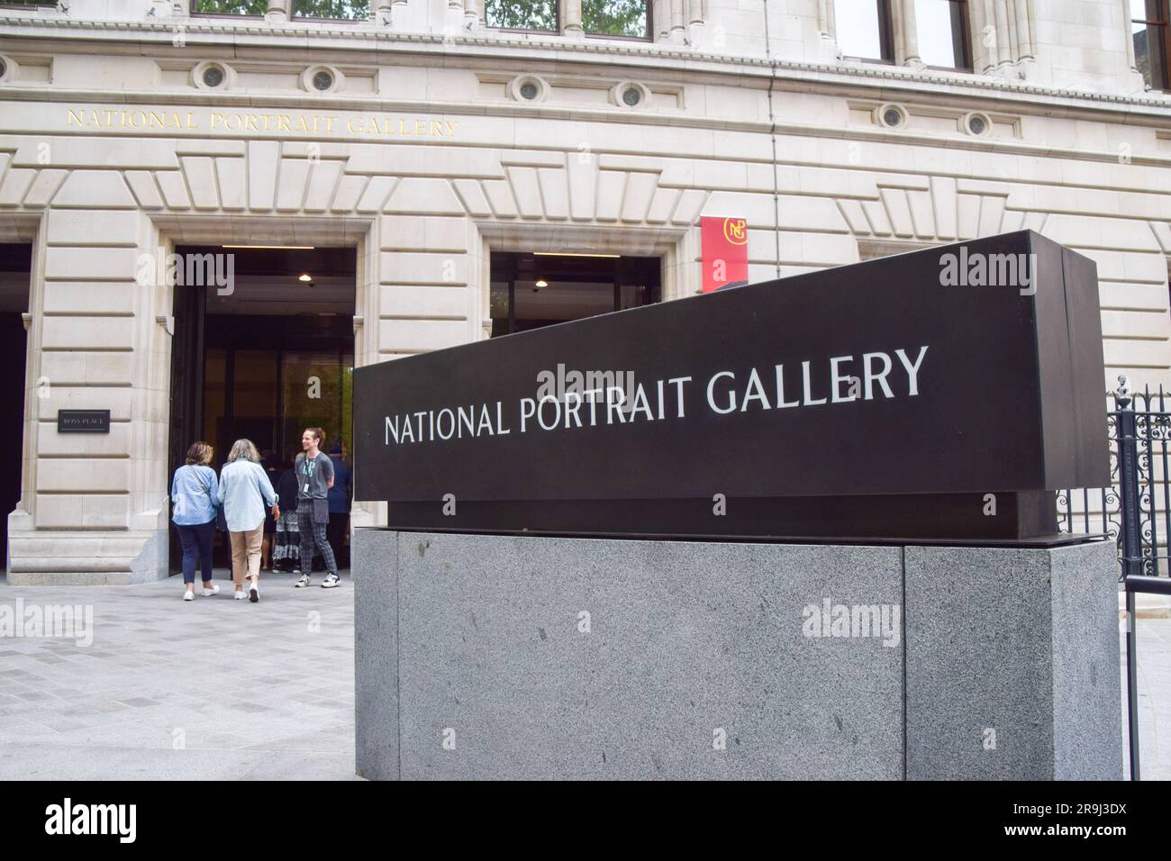 London, UK - 27th June 2023: Renovated entrance to the National