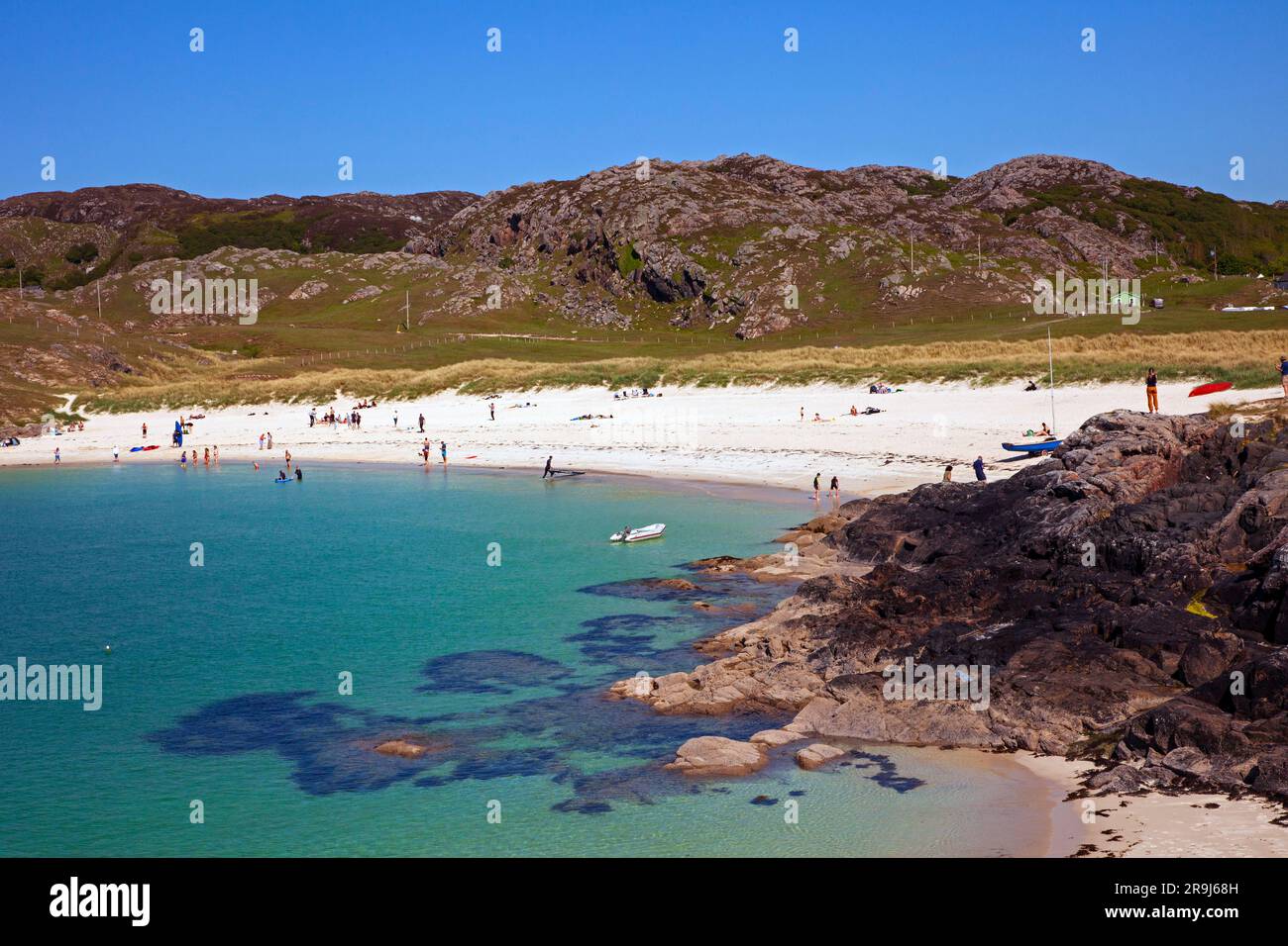 Beach at Achmelvich in Assynt, Sutherland, North West Scotland, Achmelvich Bay, Beach, Scotland, UK Stock Photo