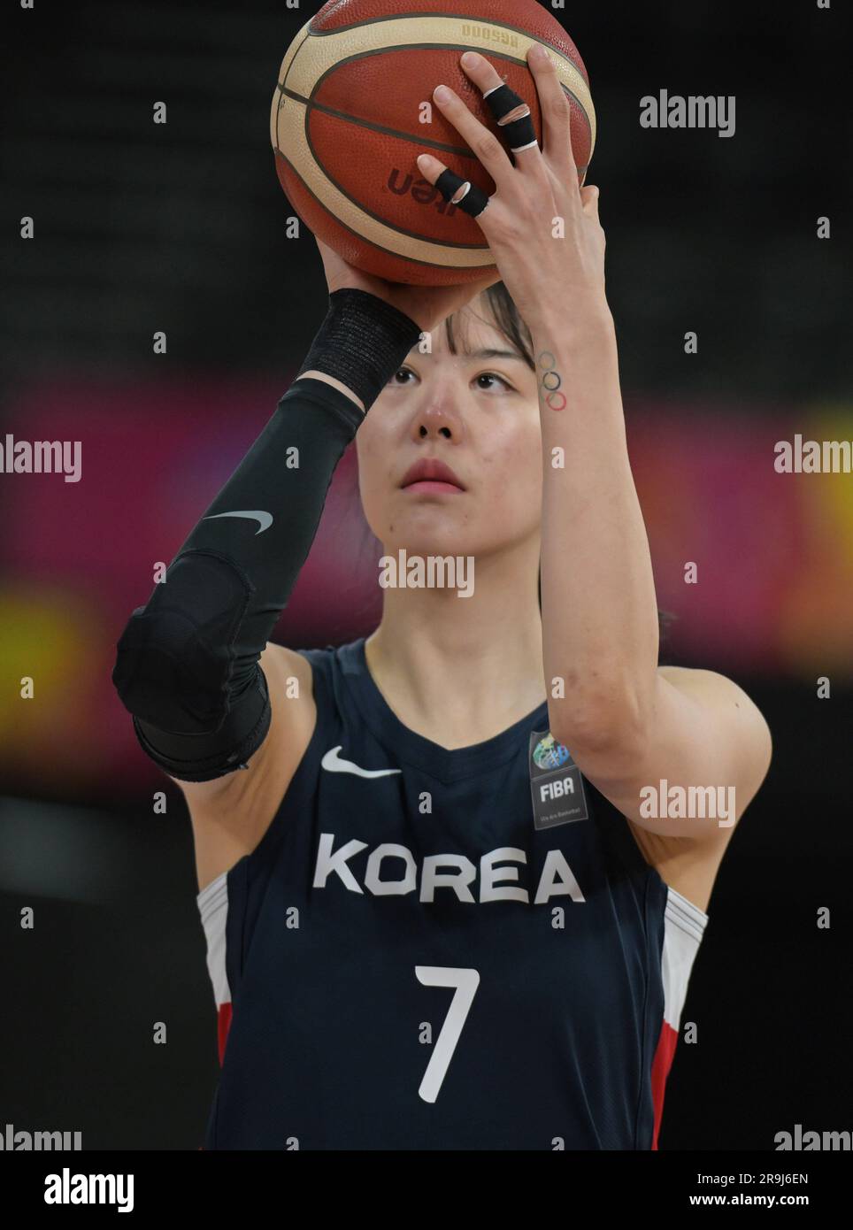 Sydney, Australia. 27th June, 2023. Park Jisu of the Korea Women Basketball team is seen in