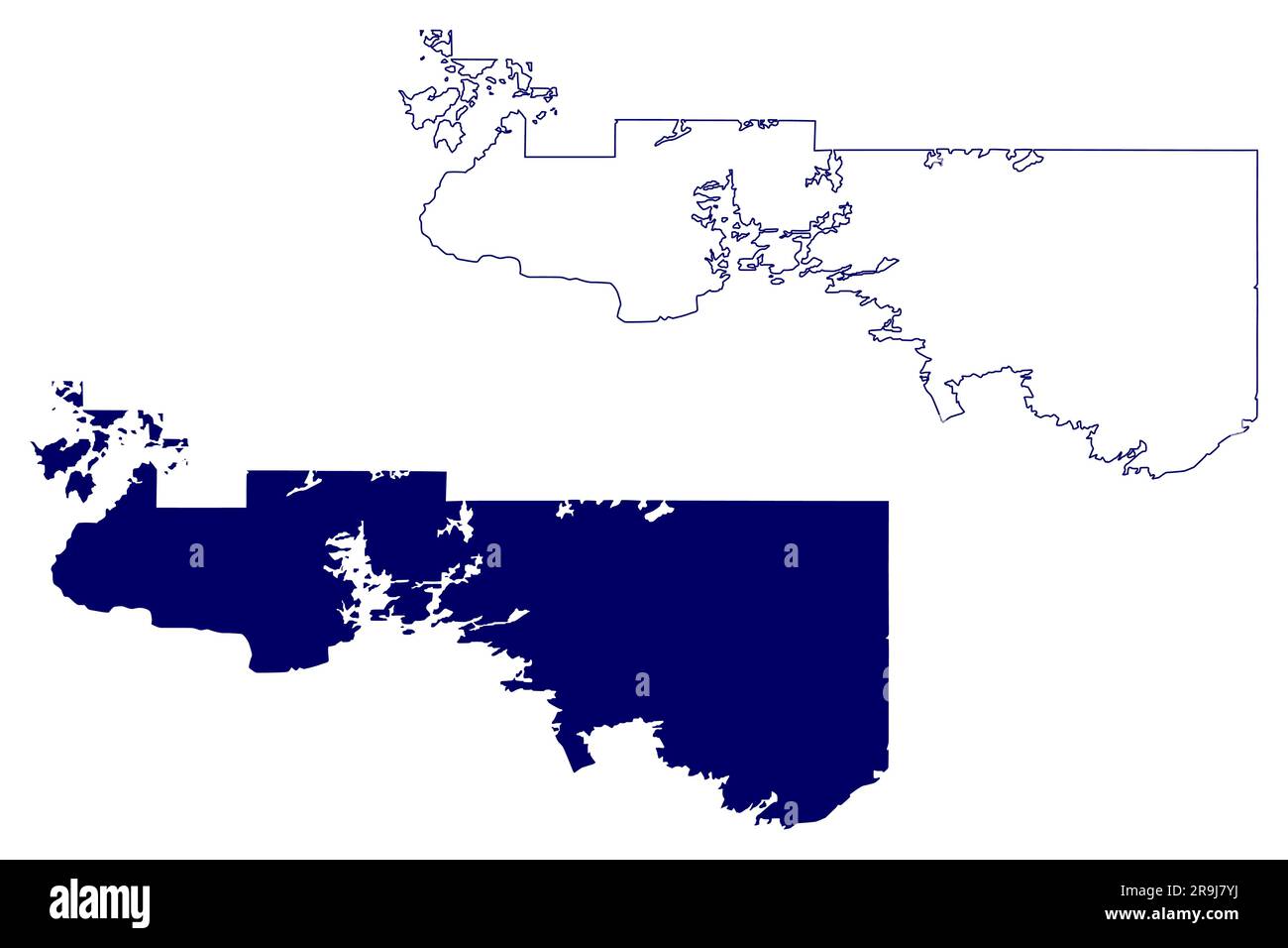 Rainy River District (Canada, Ontario Province, North America) map