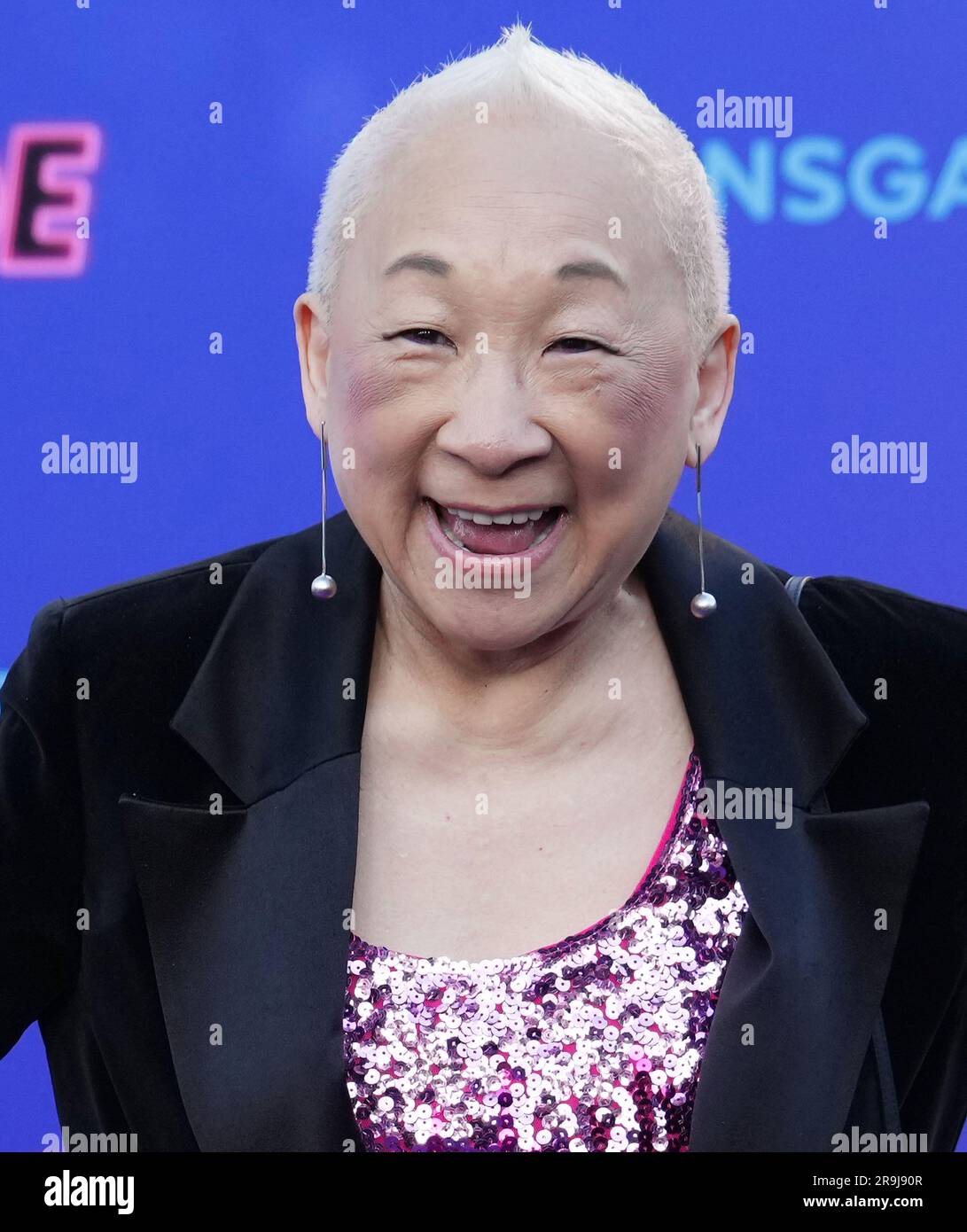 Los Angeles, USA. 26th June, 2023. Lori Tan Chinn arrives at the Lionsgate's JOY RIDE Los Angeles Premiere held at the Regency Village Theater in Westwood, CA on Monday, ?June 26, 2023. (Photo By Sthanlee B. Mirador/Sipa USA) Credit: Sipa USA/Alamy Live News Stock Photo