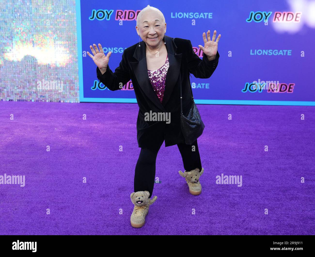 Los Angeles, USA. 26th June, 2023. Lori Tan Chinn arrives at the Lionsgate's JOY RIDE Los Angeles Premiere held at the Regency Village Theater in Westwood, CA on Monday, ?June 26, 2023. (Photo By Sthanlee B. Mirador/Sipa USA) Credit: Sipa USA/Alamy Live News Stock Photo