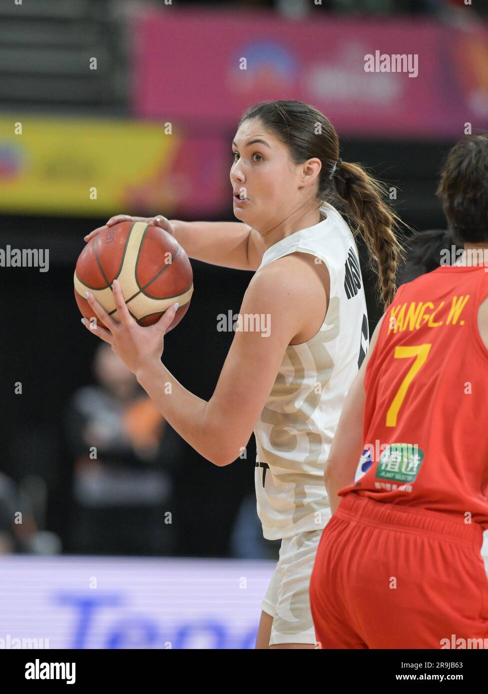 Sydney, Australia. 27th June, 2023. Parris Mason of the New Zealand Women Basketball Team seen in action during the 2023 FIBA Women's Asia Cup Division A match between New Zealand and China at Quay Centre. Final score; China 80:46 New Zealand. Credit: SOPA Images Limited/Alamy Live News Stock Photo