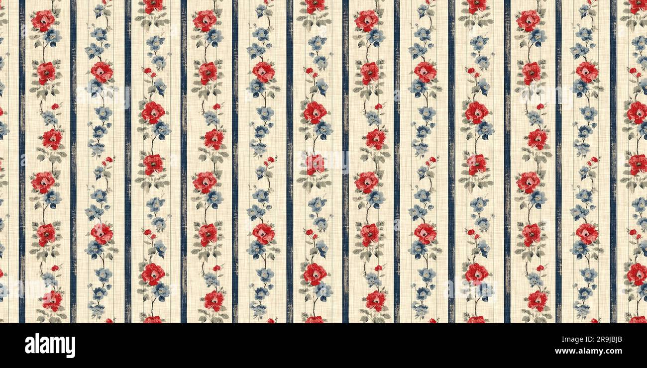 Rustic Red Ribbon Rustic americana seamless ribbon in traditional red, white and blue ...