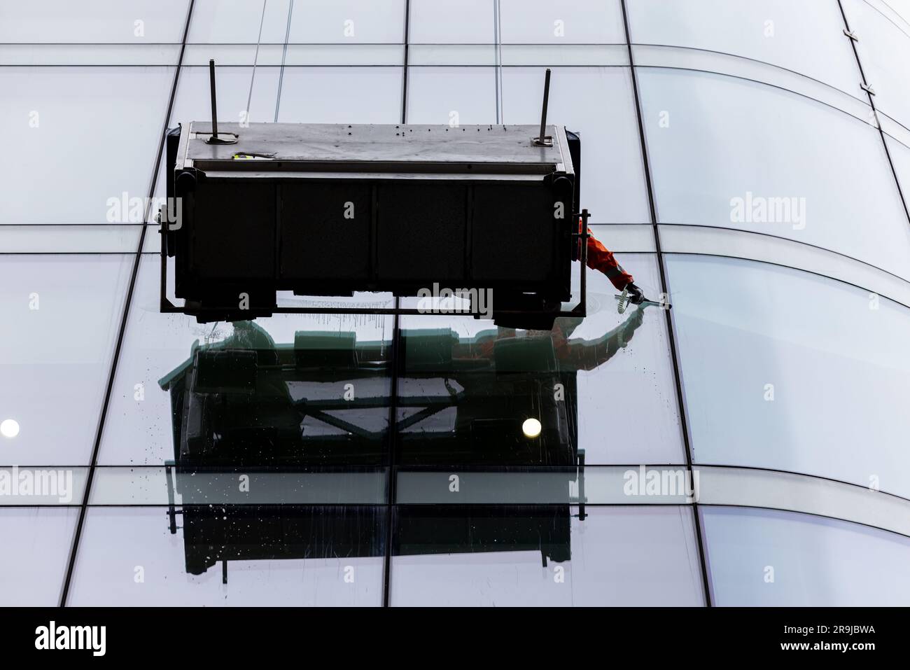 Window cleaners in Manchester. Stock Photo