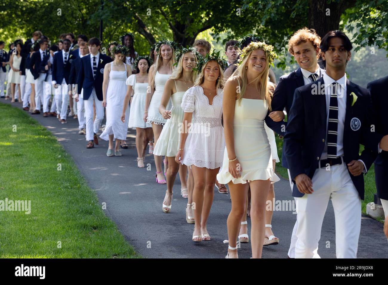 High School Graduation Ceremony Stock Photo Alamy
