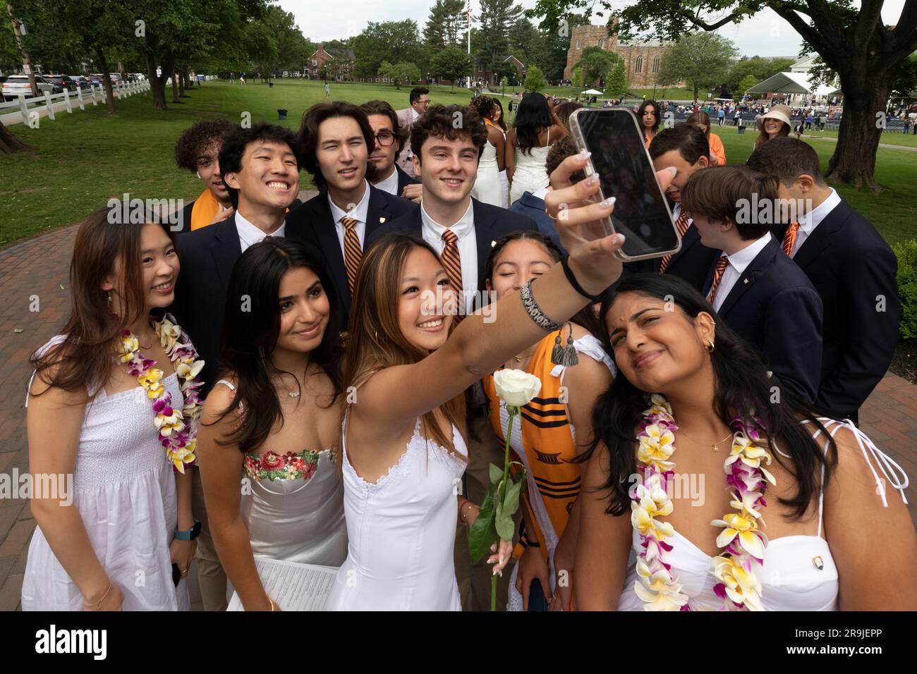 High School Graduation Ceremony Stock Photo Alamy