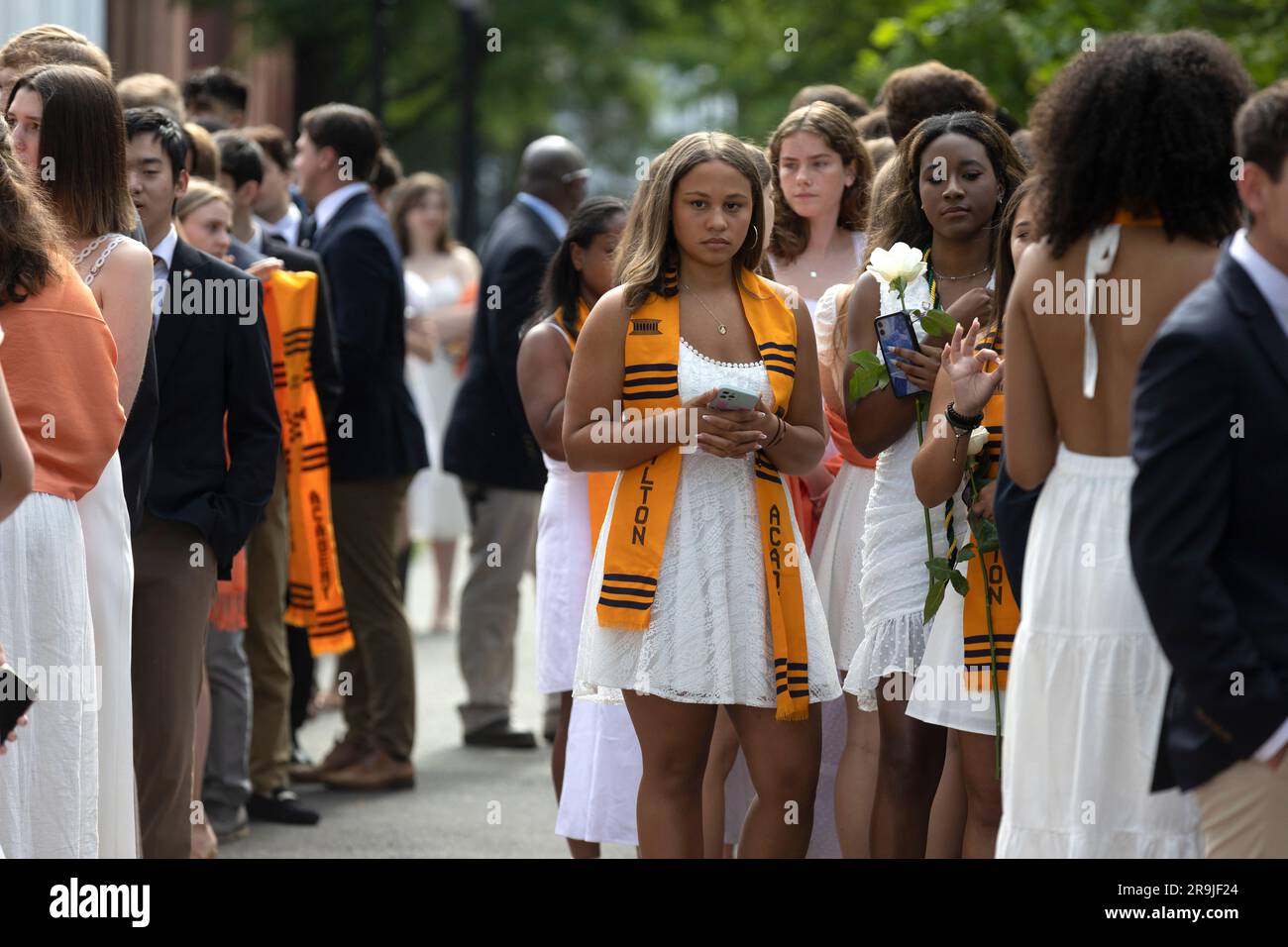High School Graduation Ceremony Stock Photo Alamy