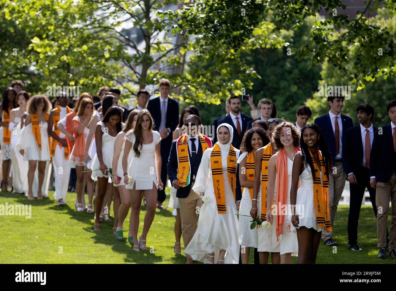 High School Graduation Ceremony Stock Photo Alamy