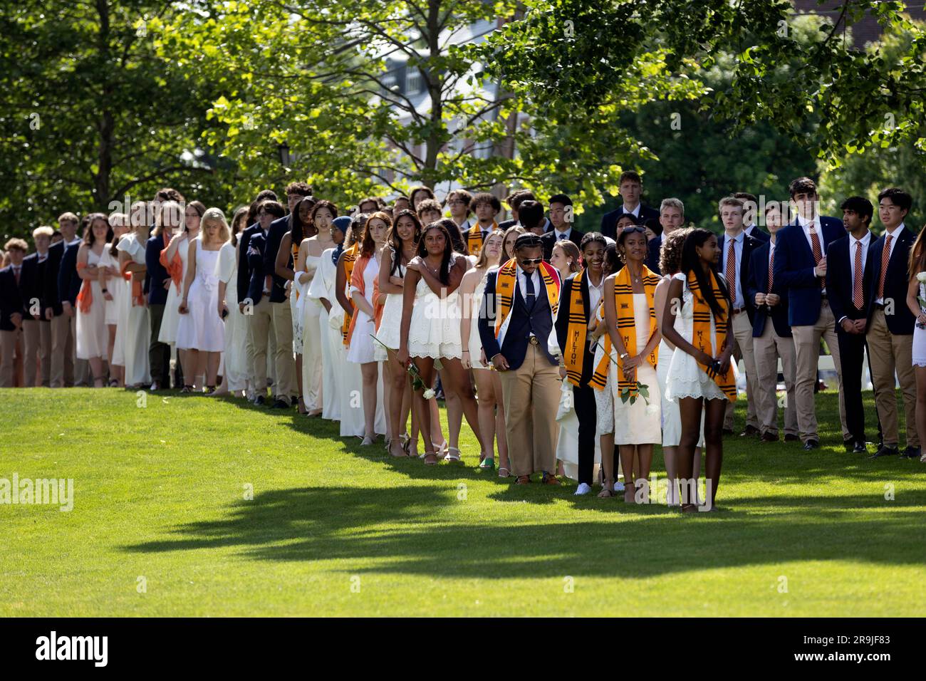 High School Graduation Ceremony Stock Photo Alamy