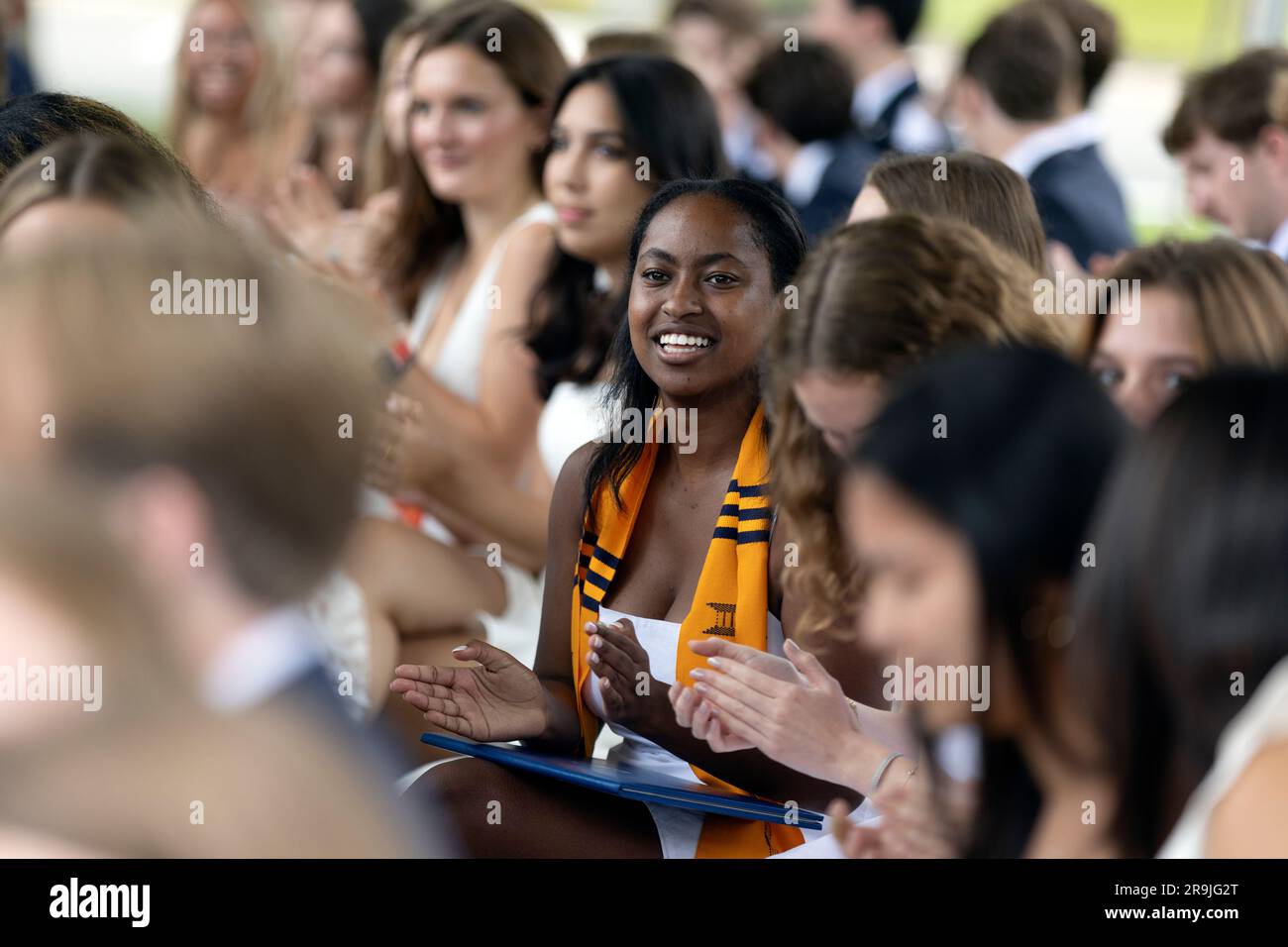 High School Graduation Ceremony Stock Photo Alamy