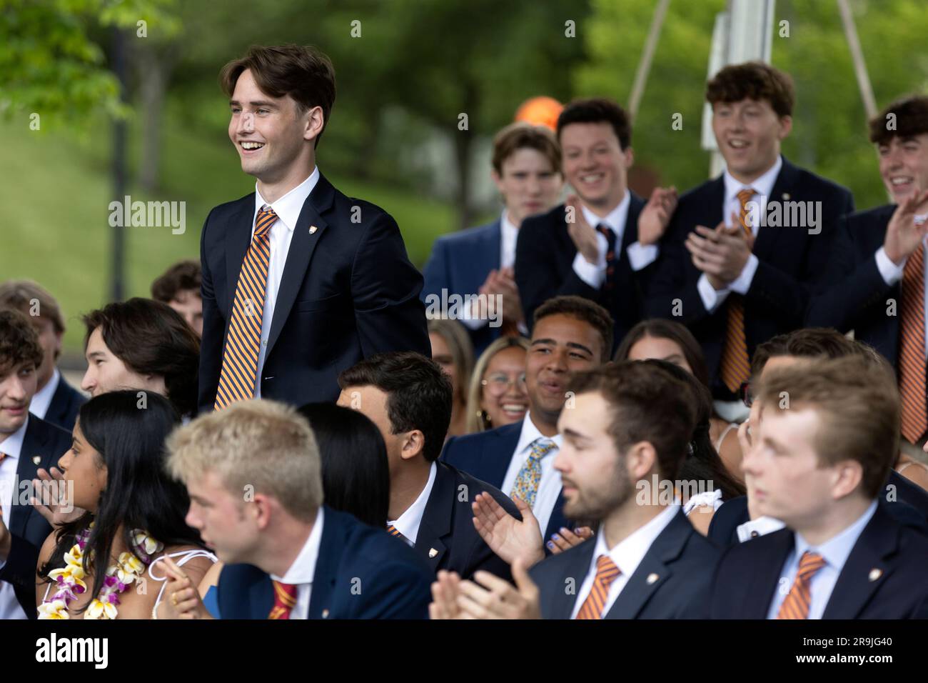 High School Graduation Ceremony Stock Photo Alamy