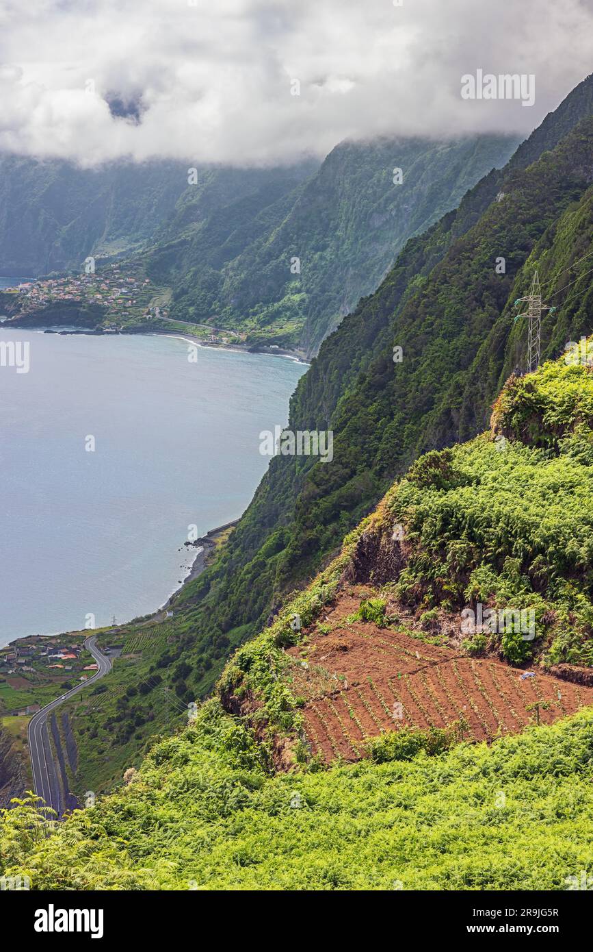 Ruin on a steep slope, near Calhau das Achadas, Madeira, Portugal Stock  Photo - Alamy